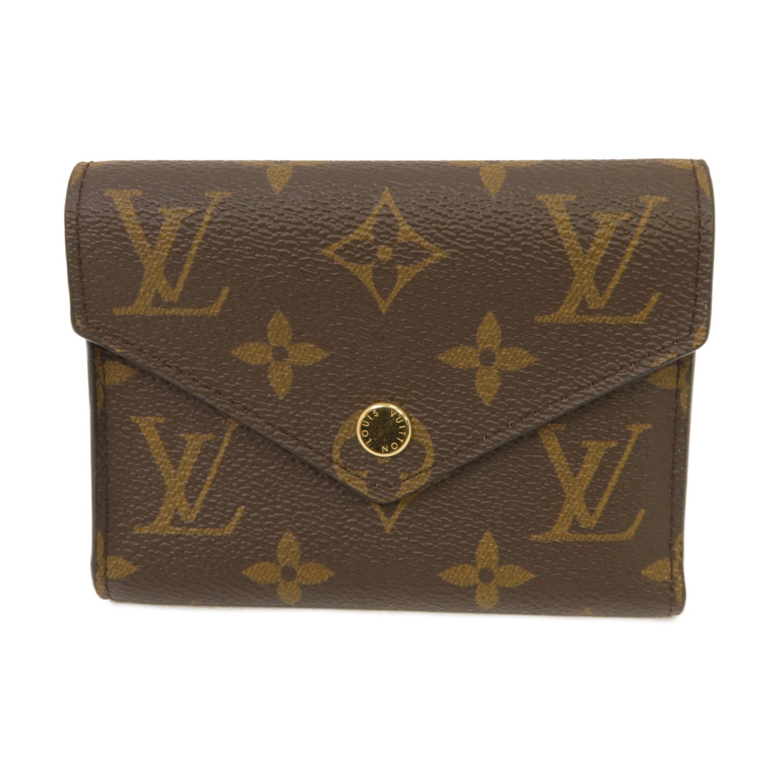 LOUIS VUITTON Monogram Victrine Wallet金扣錢包棕色