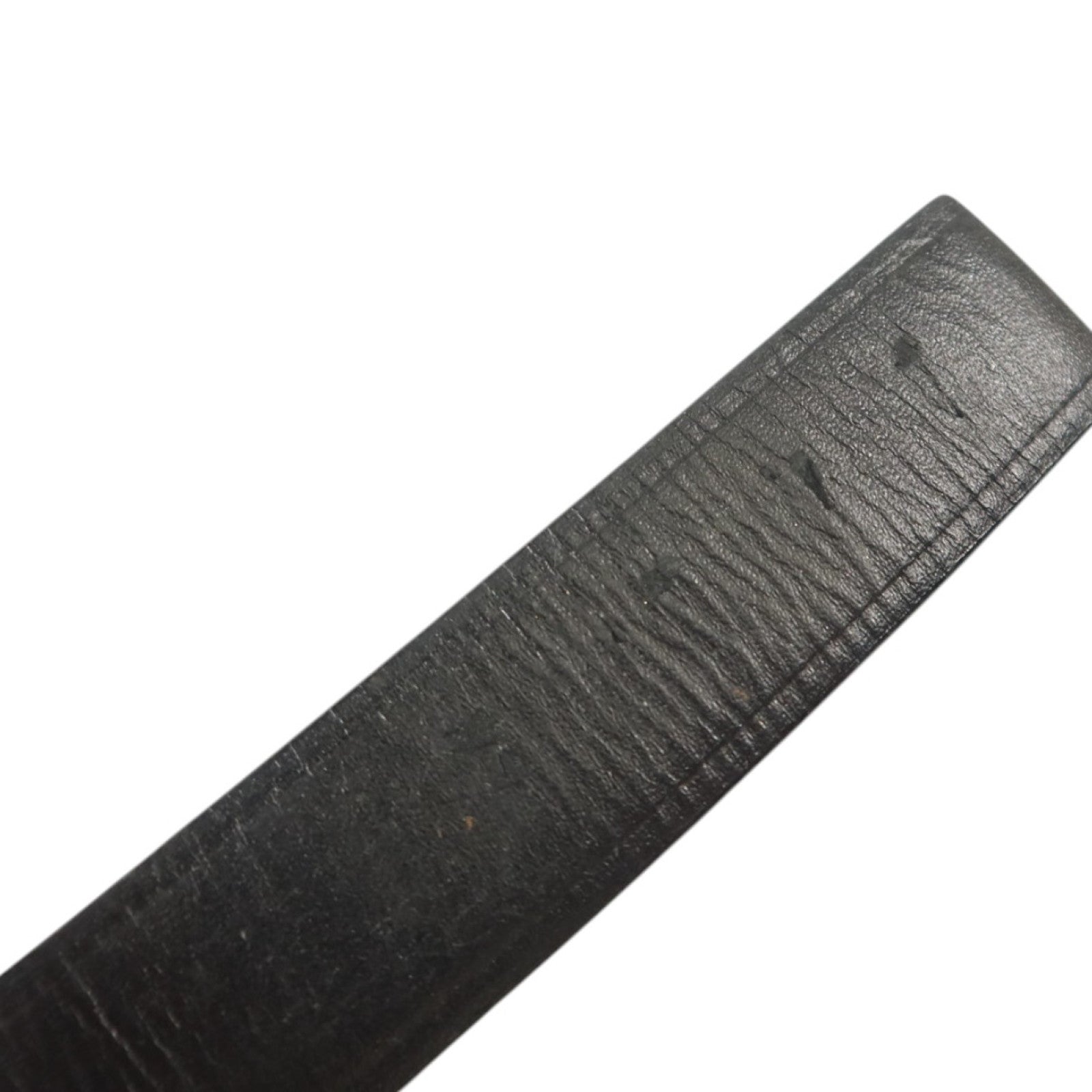 PRADA 牛皮皮革Saffiano Belt 70cm銀扣皮帶