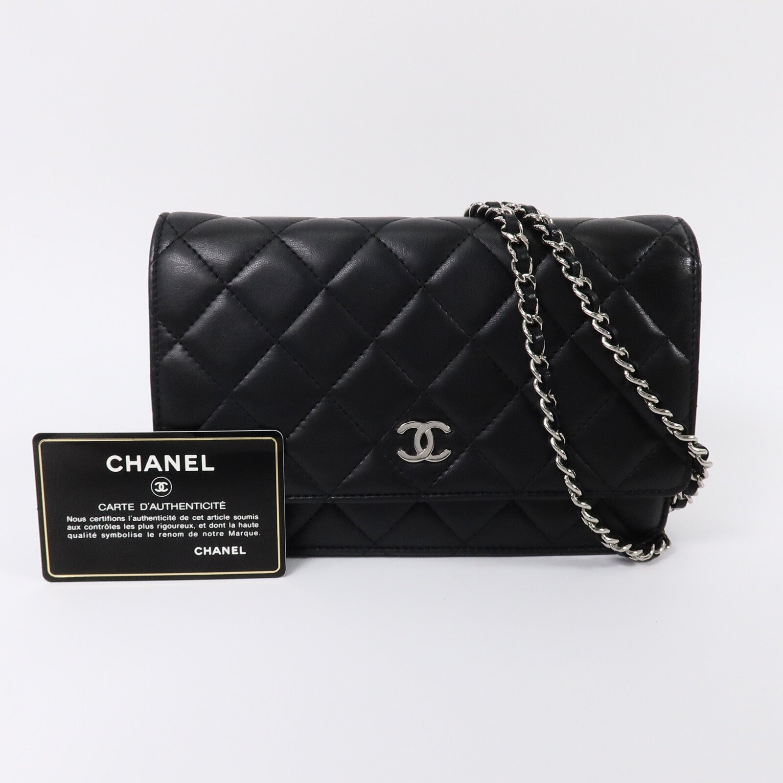 CHANEL 羊皮皮革WOC Wallet On Chain鏈帶肩背袋
