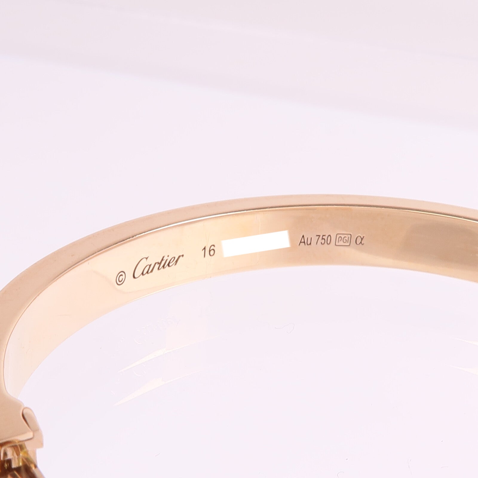 CARTIER 【激減優惠】18K玫瑰金Love Bracelet Full Diamonds鑽石手鐲Cartier#16
