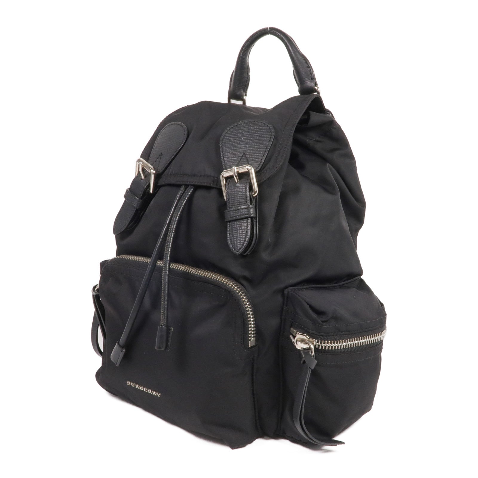 BURBERRY 尼龍Backpack銀扣背包