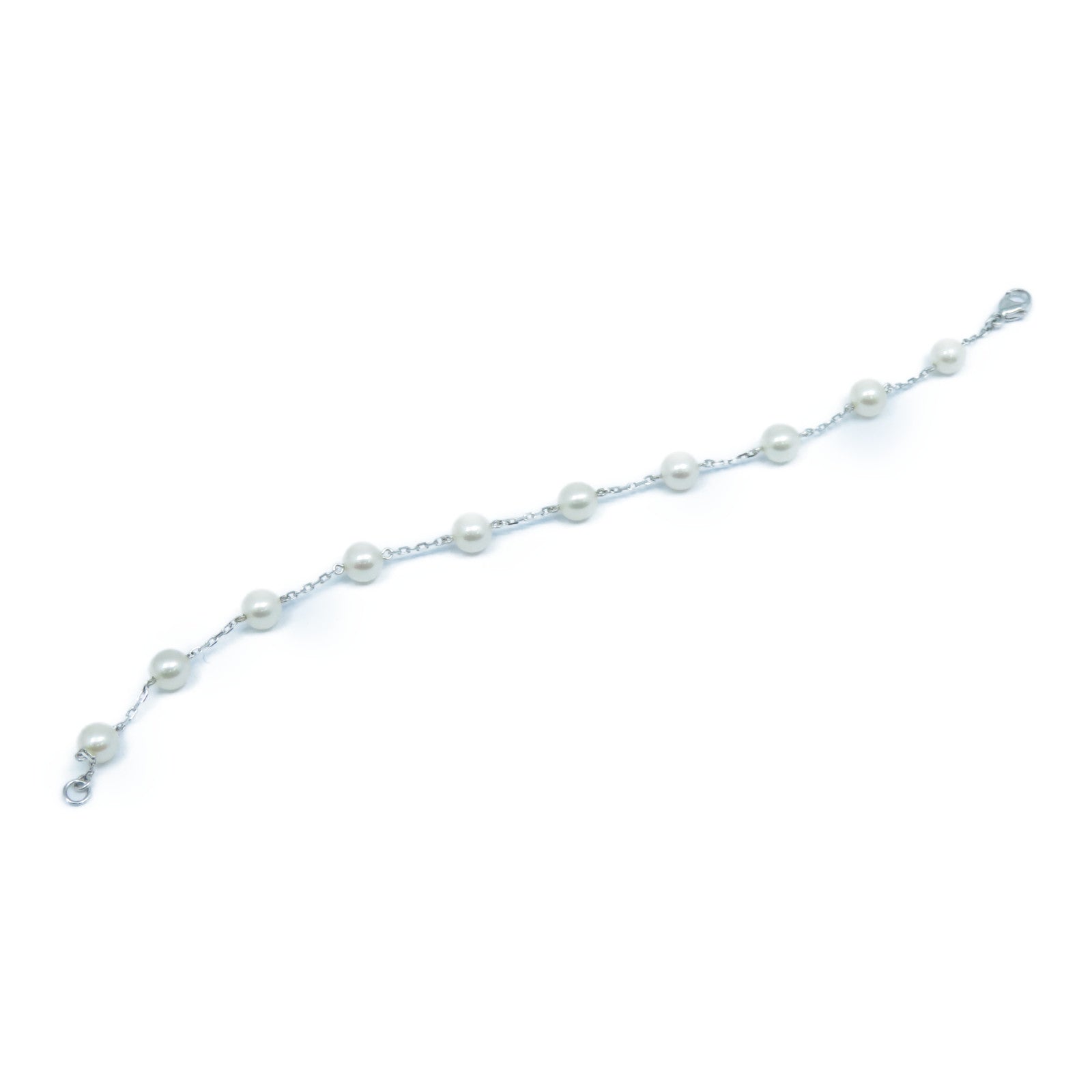 JEWELRY 【激減優惠】18K白金Pearl Bracelet珍珠手鏈銀色/白色