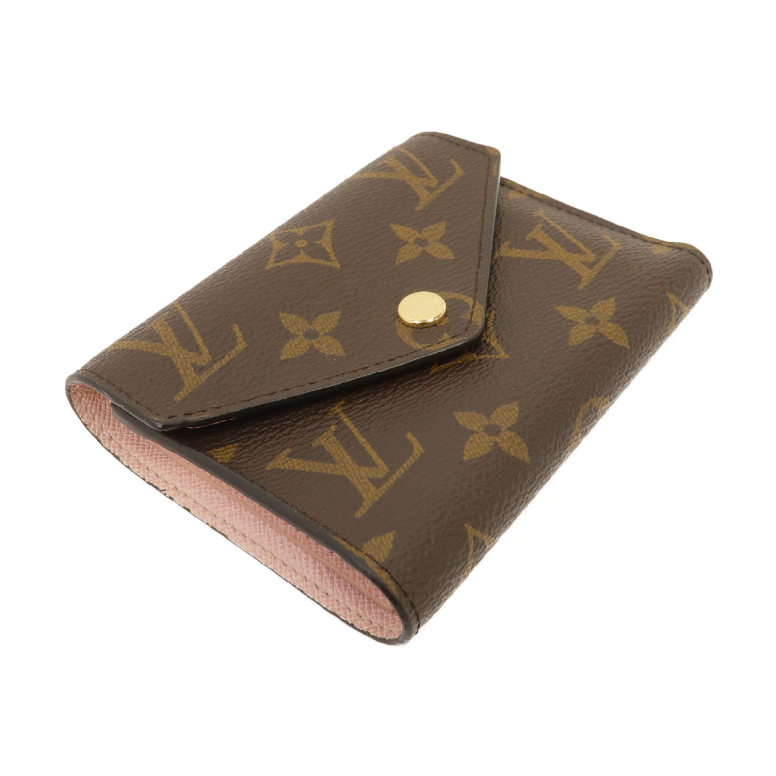 LOUIS VUITTON Monogram Victrine Wallet金扣錢包棕色