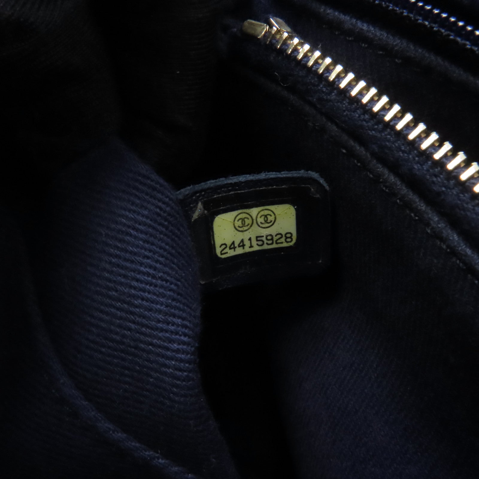 CHANEL 牛皮皮革CoCo Handle Midium金扣手挽肩背兩用袋藍色