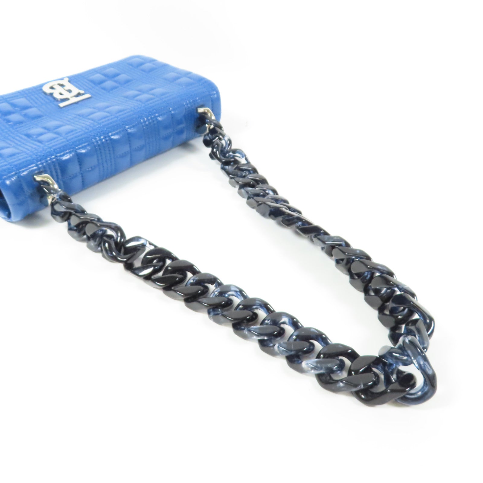 BURBERRY 牛皮皮革Chain Shoulder銀扣鏈帶肩背袋