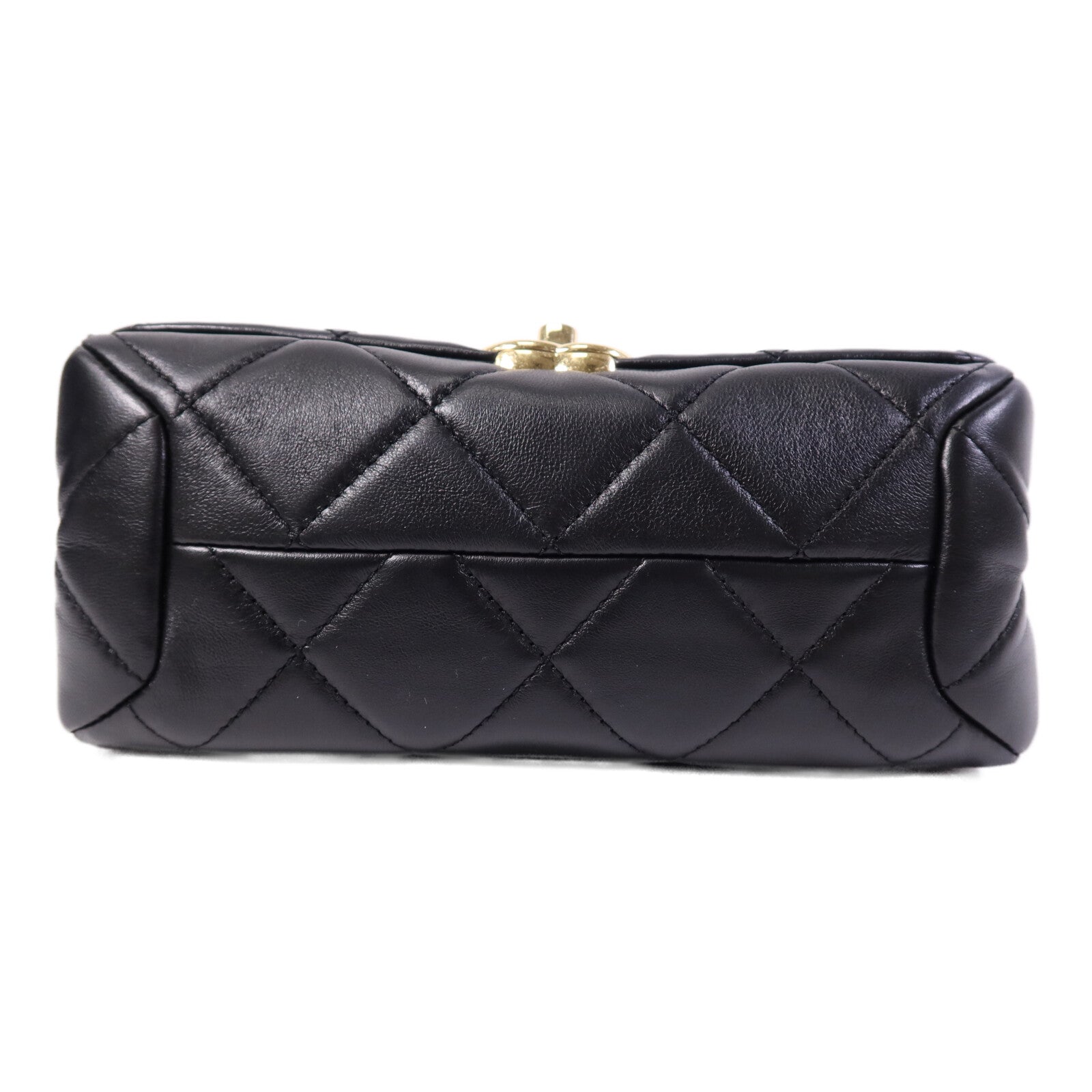 CHANEL 羊皮皮革Chain Shoulder Bag金扣鏈帶手挽肩背兩用袋