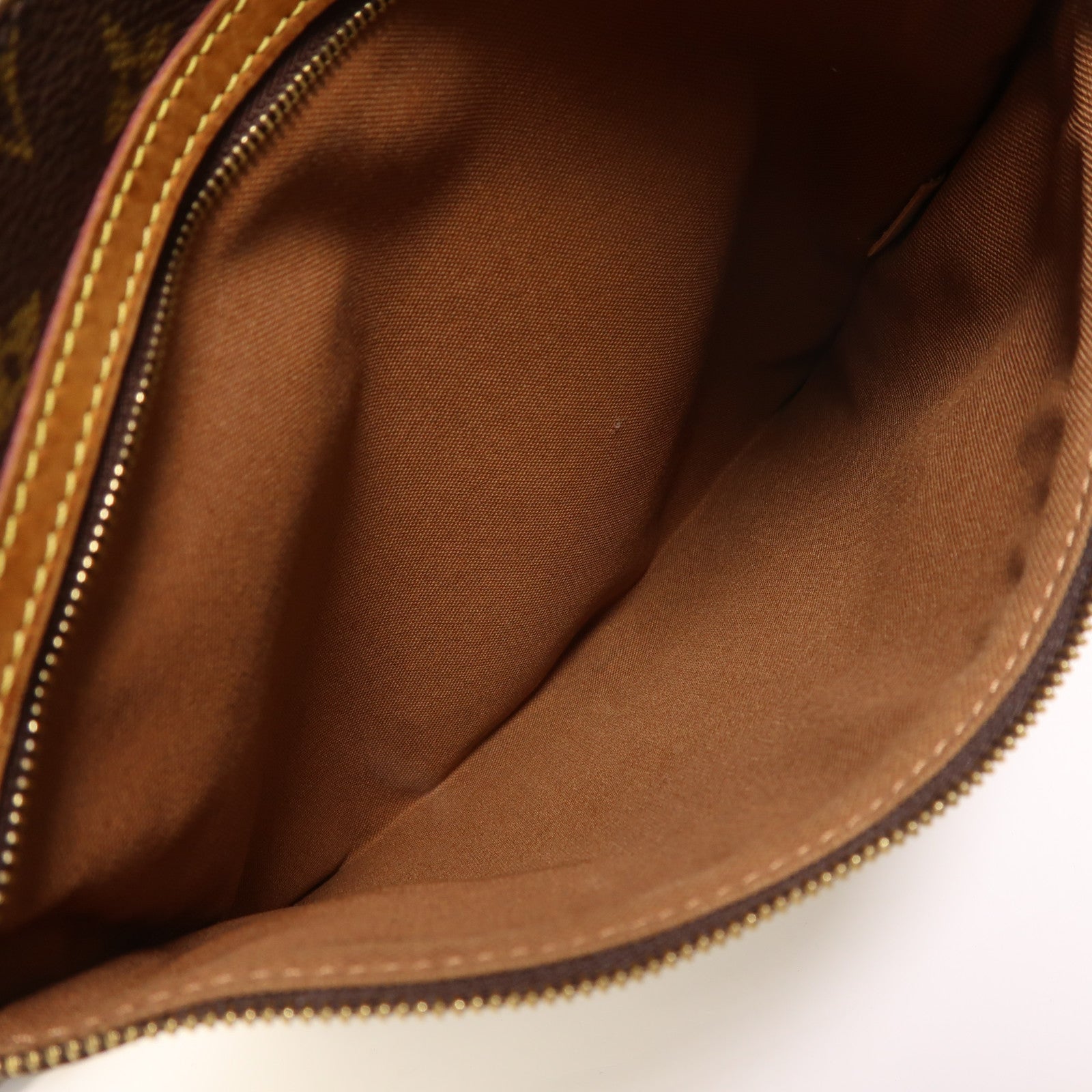 LOUIS VUITTON Monogram Pochette Bosphore金扣肩背袋棕色