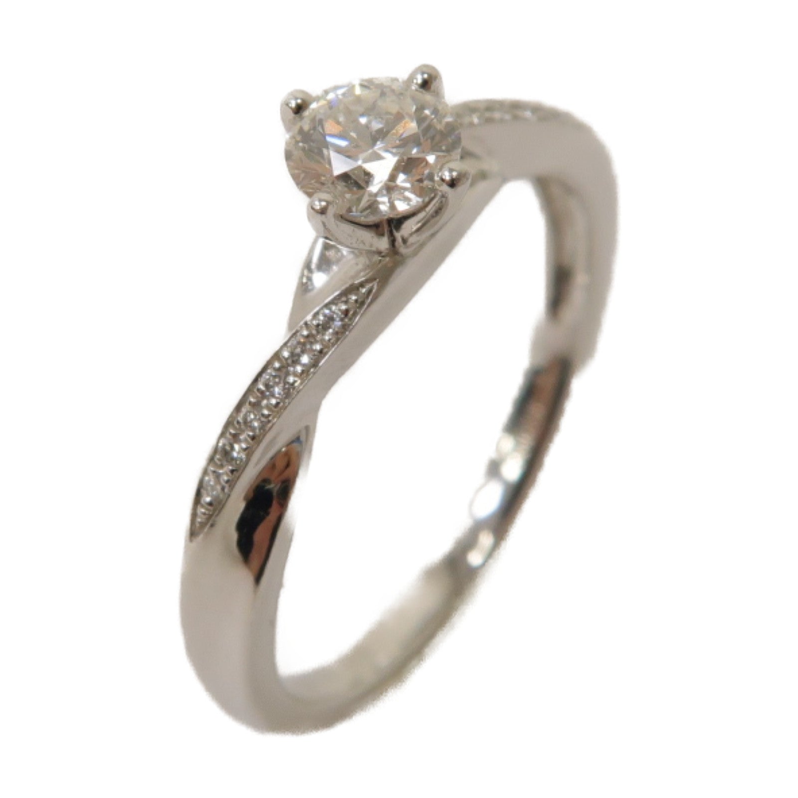 JEWELRY PT900鉑金Platinum Diamond Ring 0.35ct鑽石戒指US#5.75