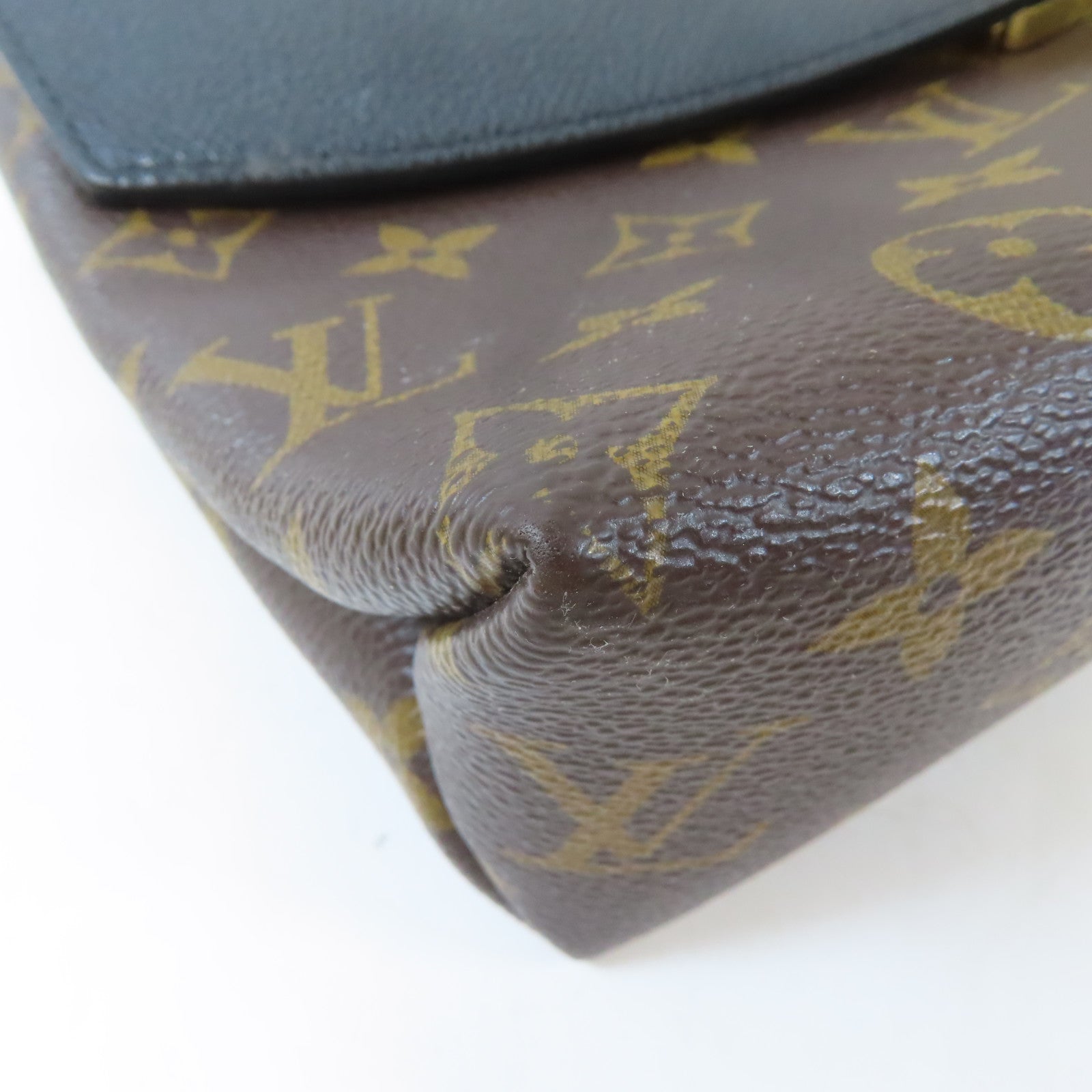 LOUIS VUITTON 【激減優惠】Monogram Saint Placide金扣鏈帶肩背袋啡色/黑色