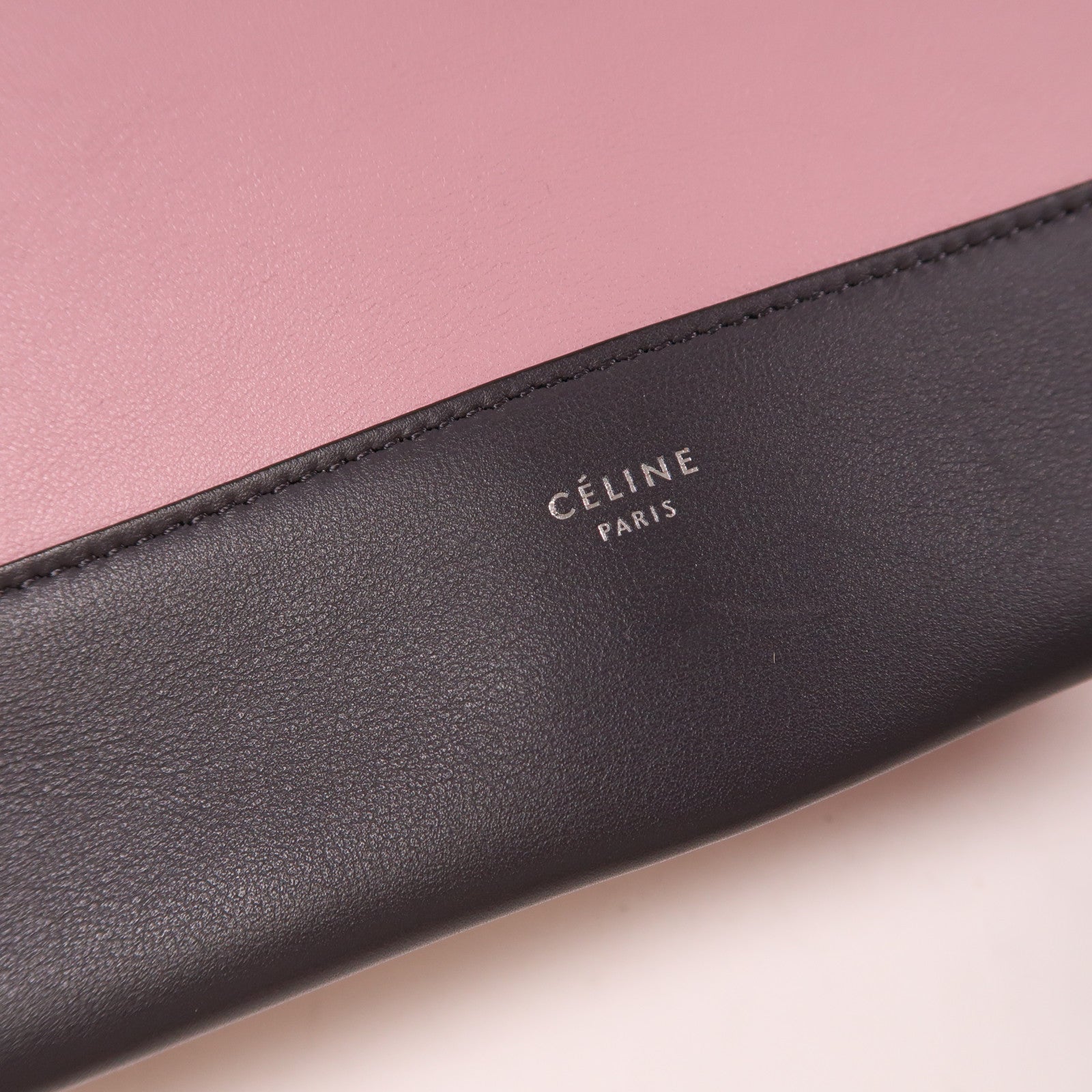 CELINE【激減優惠】 牛皮皮革Frame銀扣肩背袋