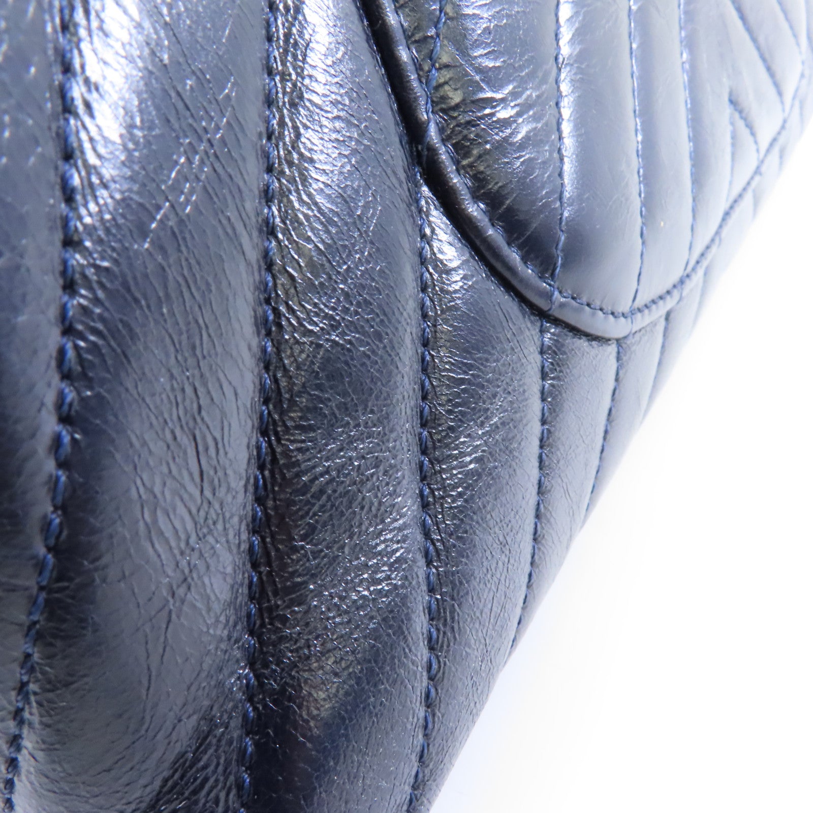 CHANEL 牛皮皮革CoCo Handle Midium金扣手挽肩背兩用袋藍色