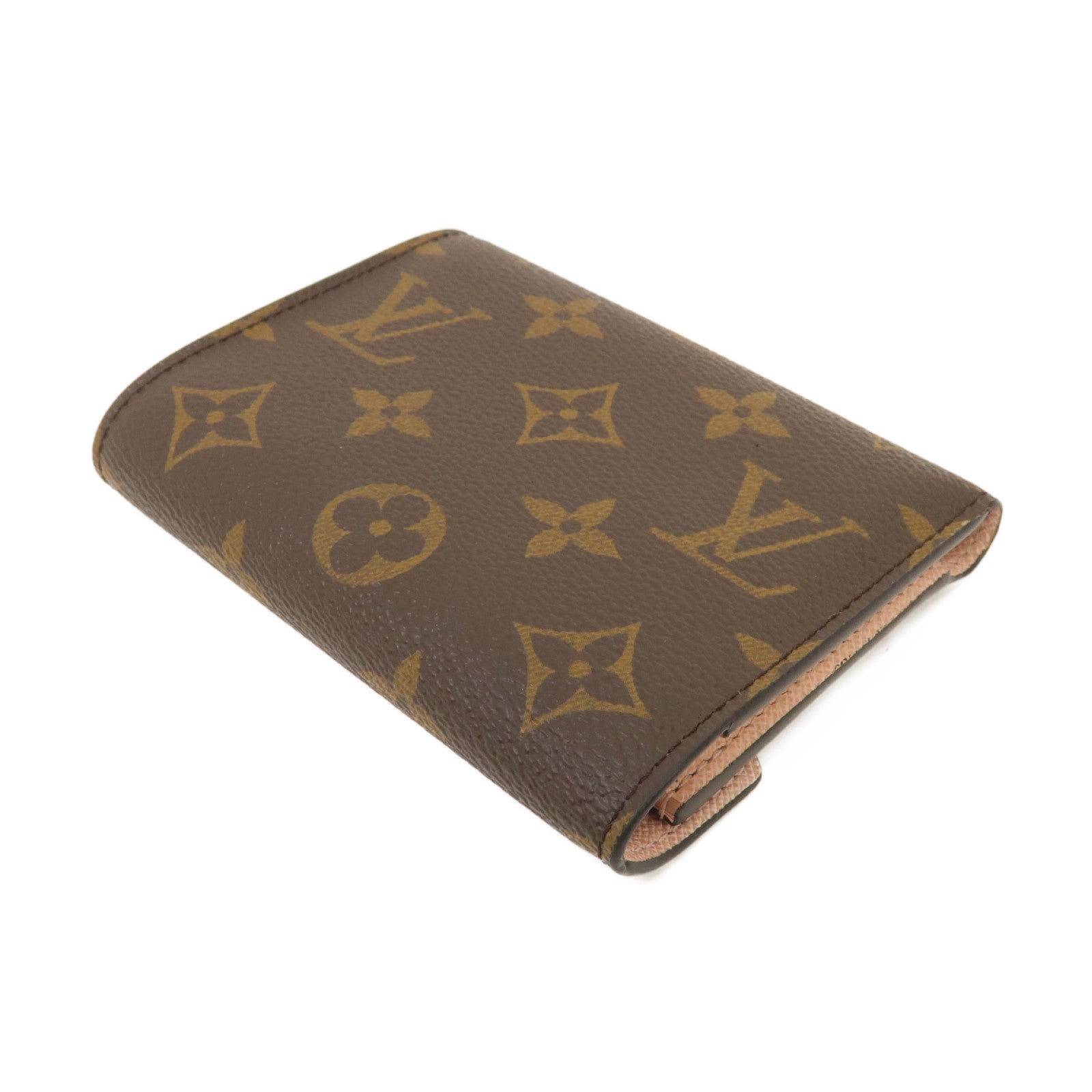 LOUIS VUITTON Monogram Victrine Wallet金扣錢包棕色