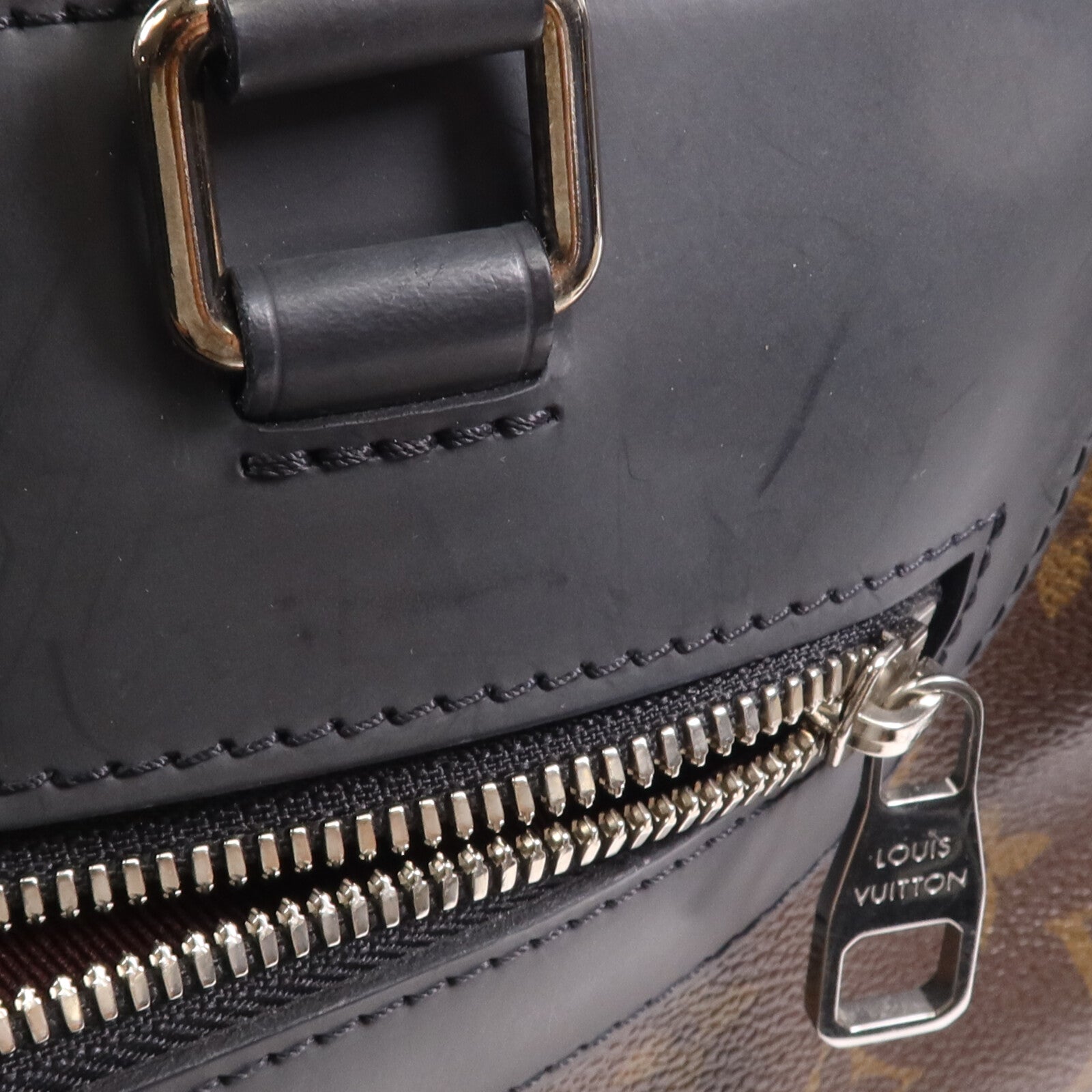 LOUIS VUITTON Monogram Macassar Porte-Documents Jour銀扣肩背袋