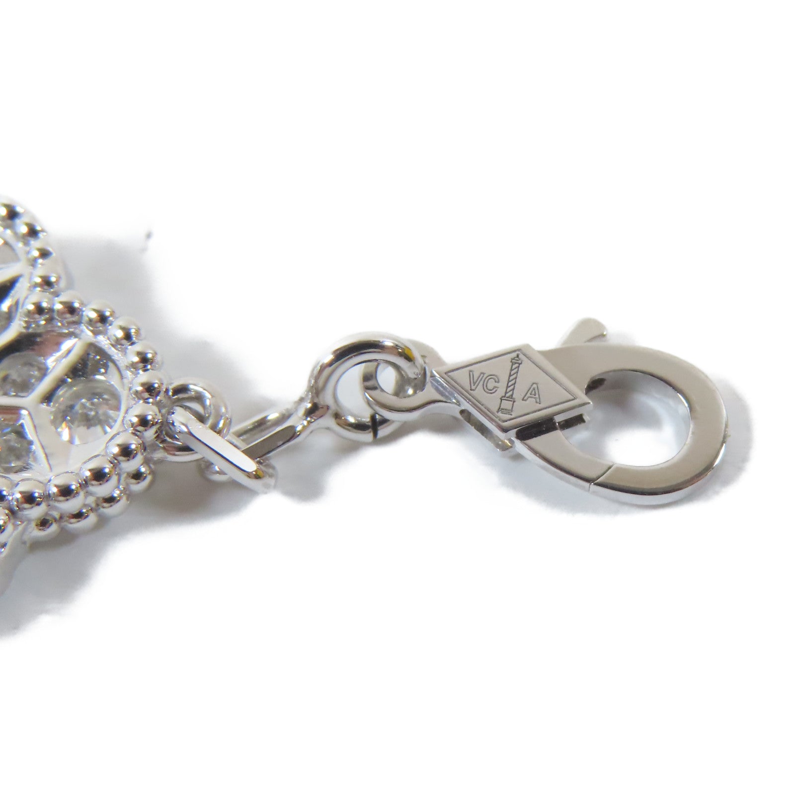 Van Cleef & Arpels 18K白金Vintage Alhambra手鏈#17.75cm