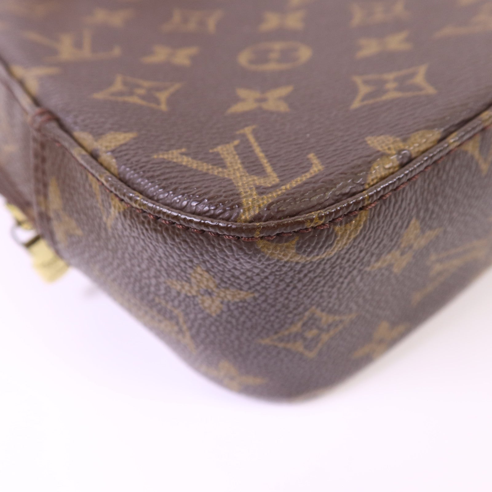 LOUIS VUITTON Monogram Spontini金扣手挽肩背兩用袋棕色