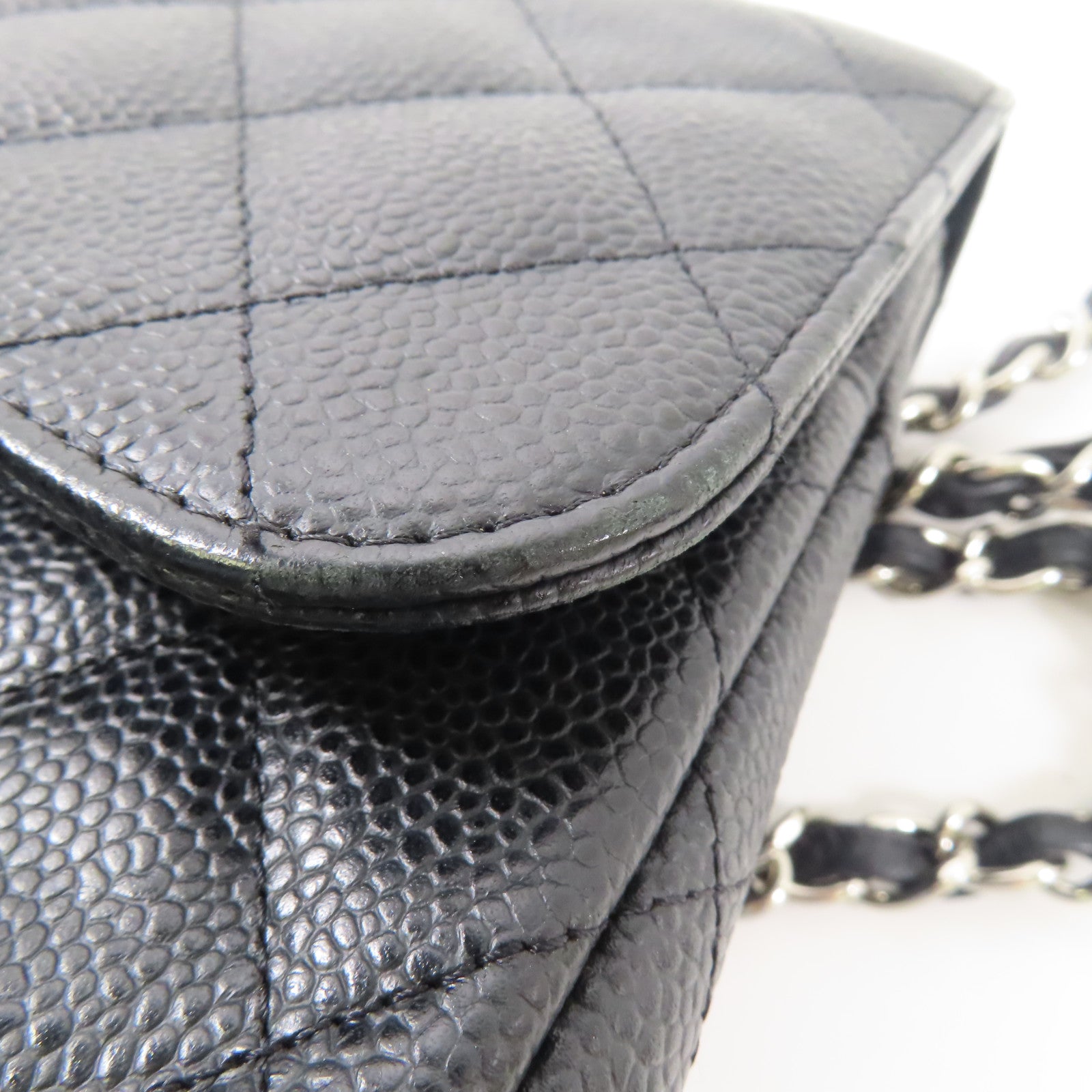 CHANEL CC SHW Large Classic Shoulder Bag A58600 Calfskin Leather