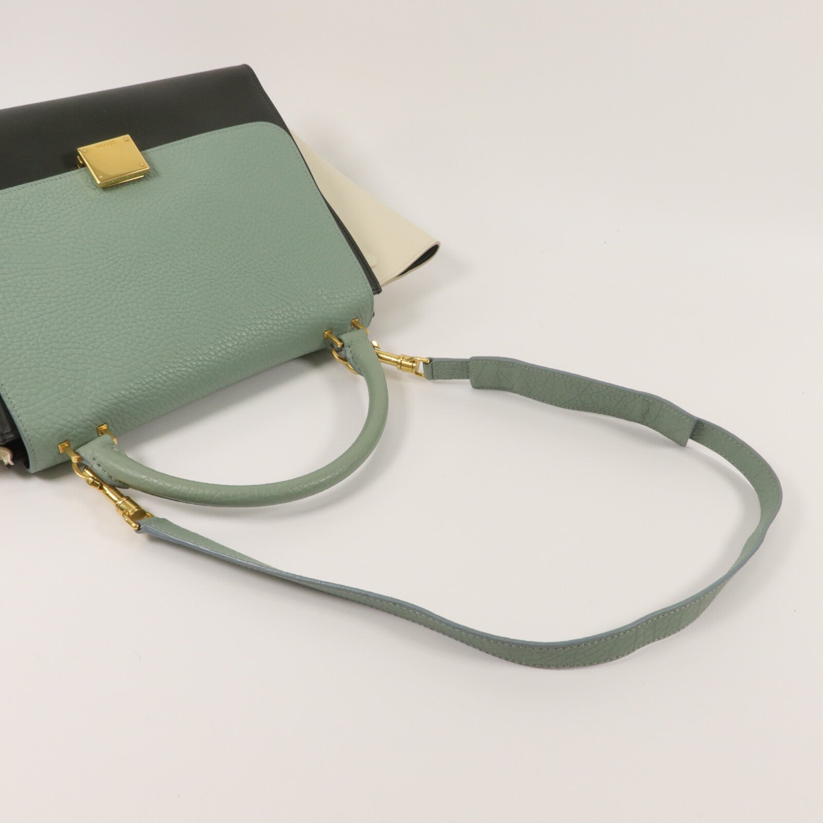 CELINE 牛皮皮革Trapeze Small手挽肩背兩用袋