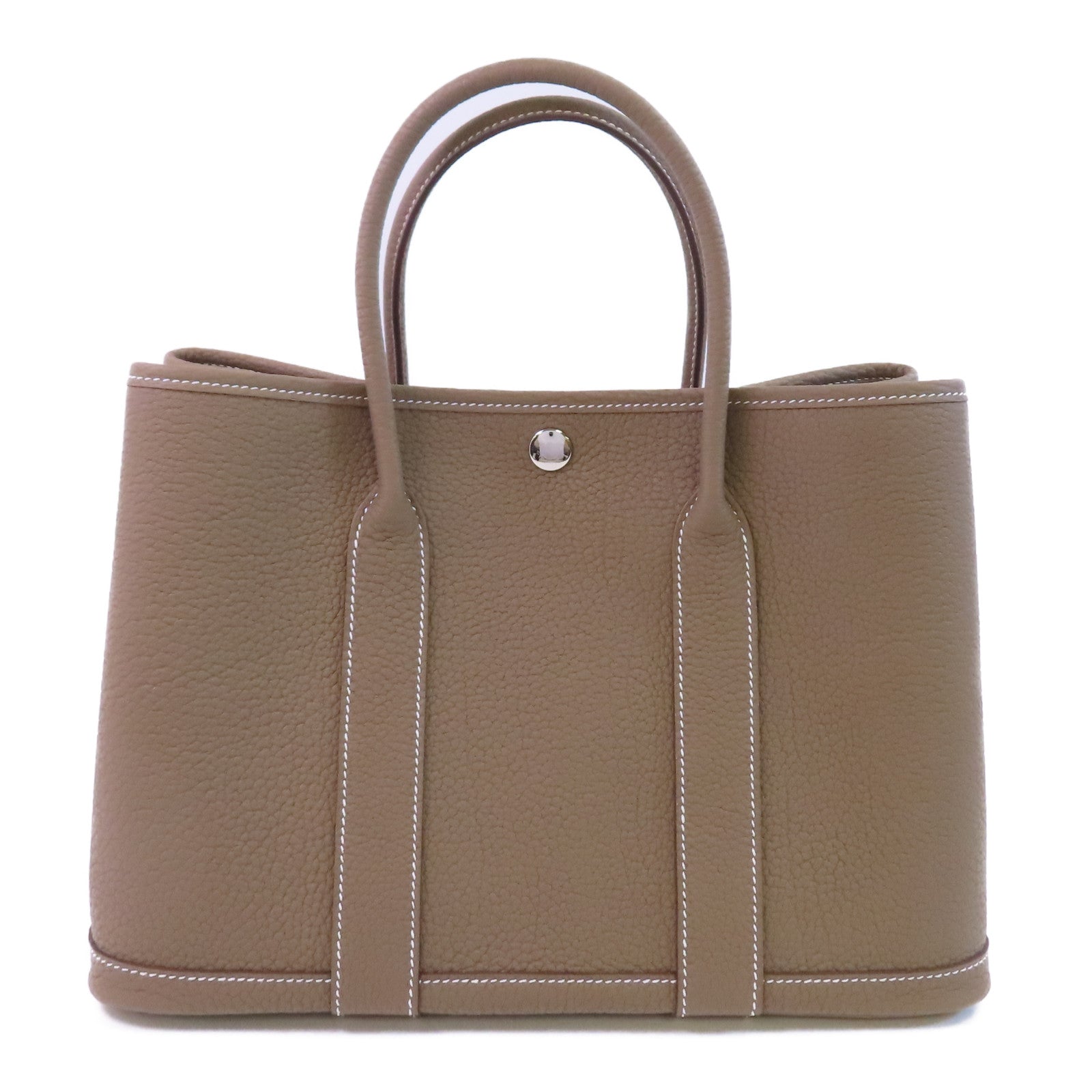 HERMES Negonda皮革Garden Party TPM銀扣手挽袋