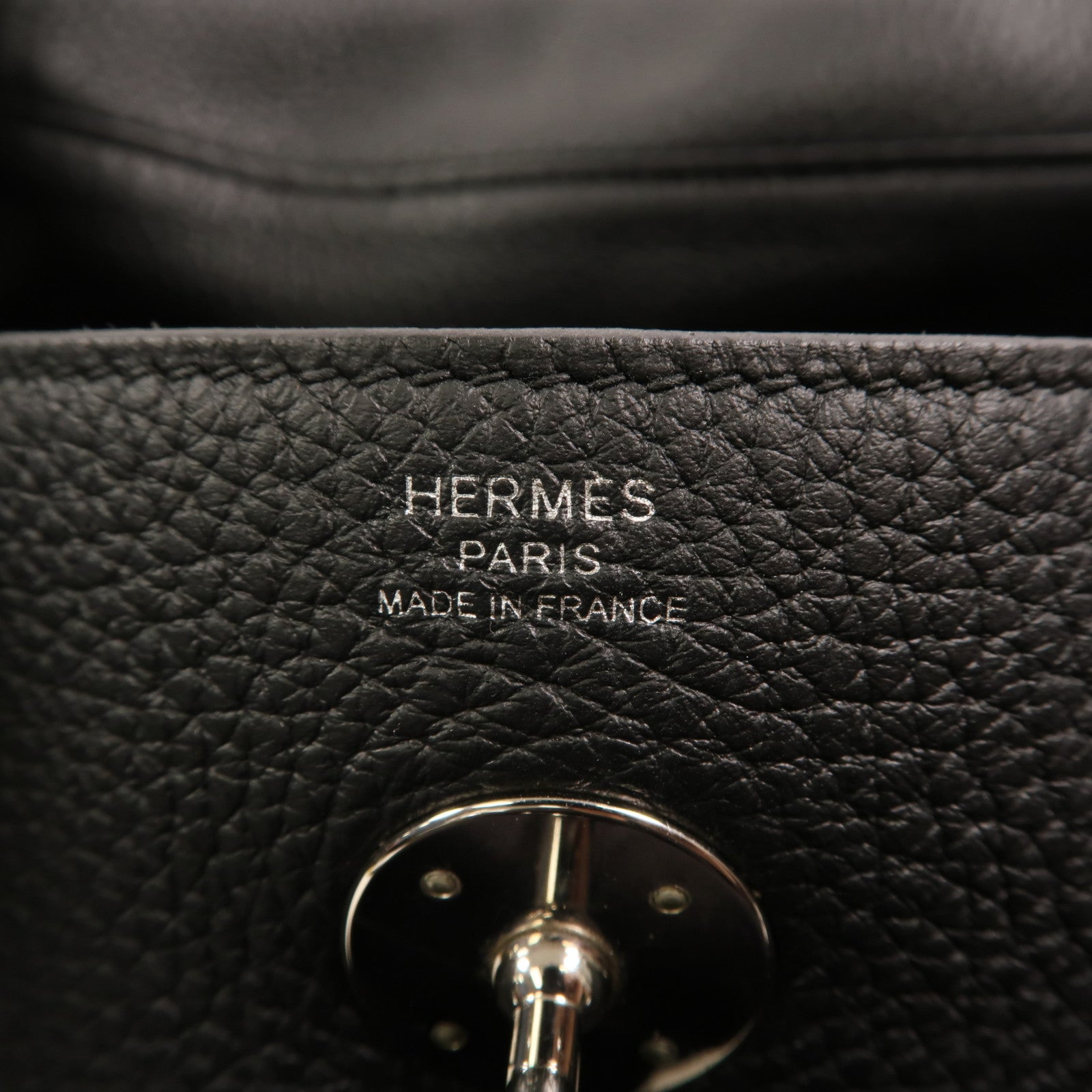 HERMES Clemence皮革Lindy 26手挽肩背兩用袋Noir