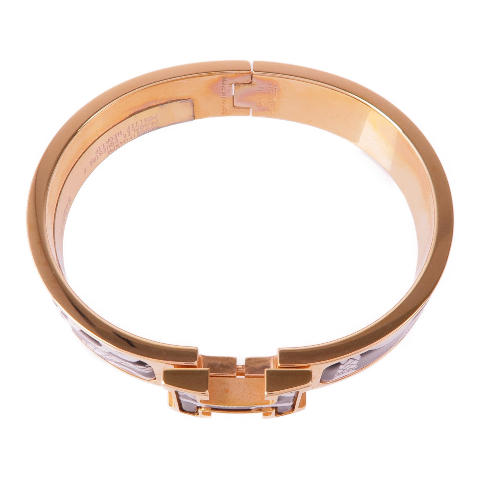 HERMES 金屬/琺瑯Clic-H Bracelet手鐲