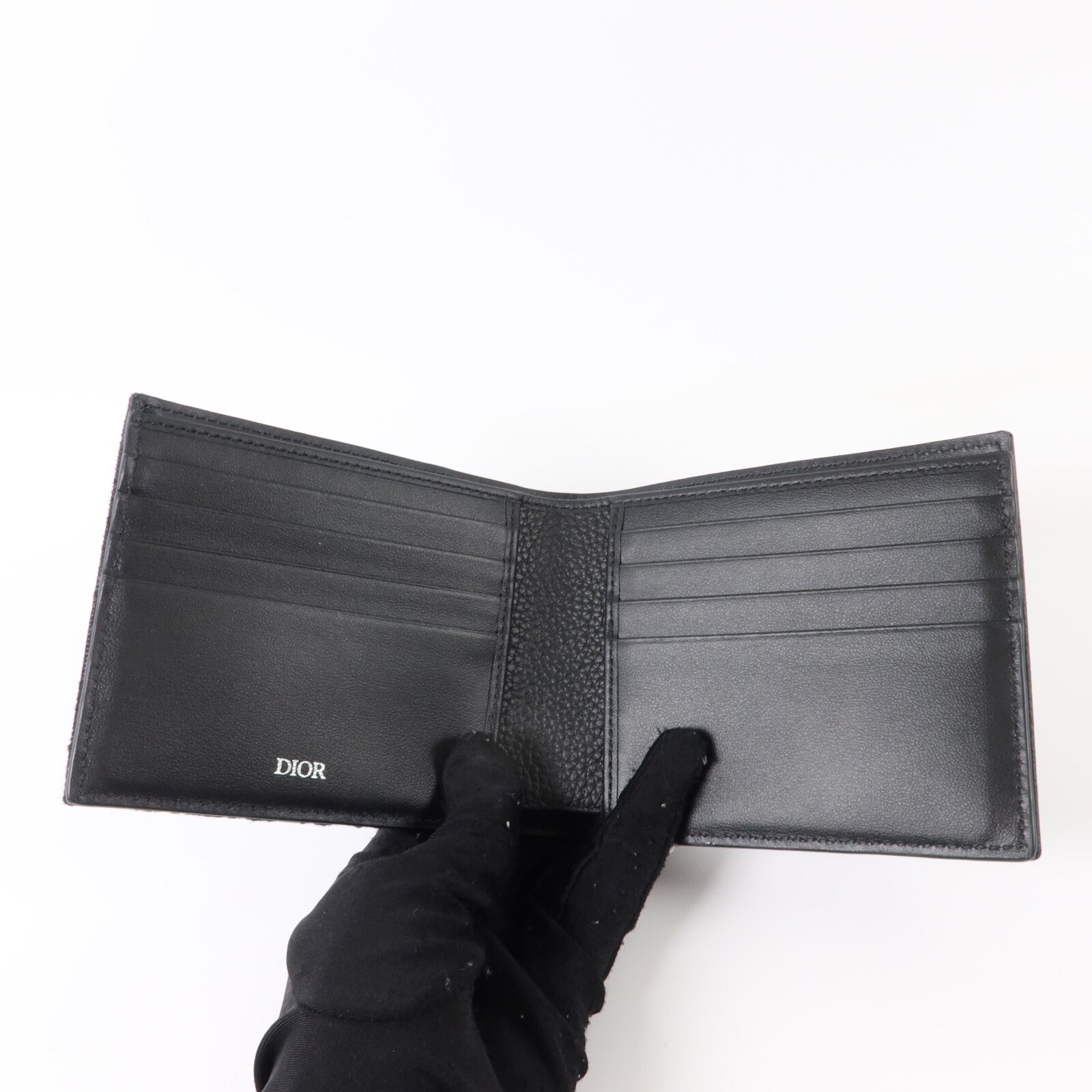 Dior 帆布/牛皮皮革Saddle Bifold Wallet錢包