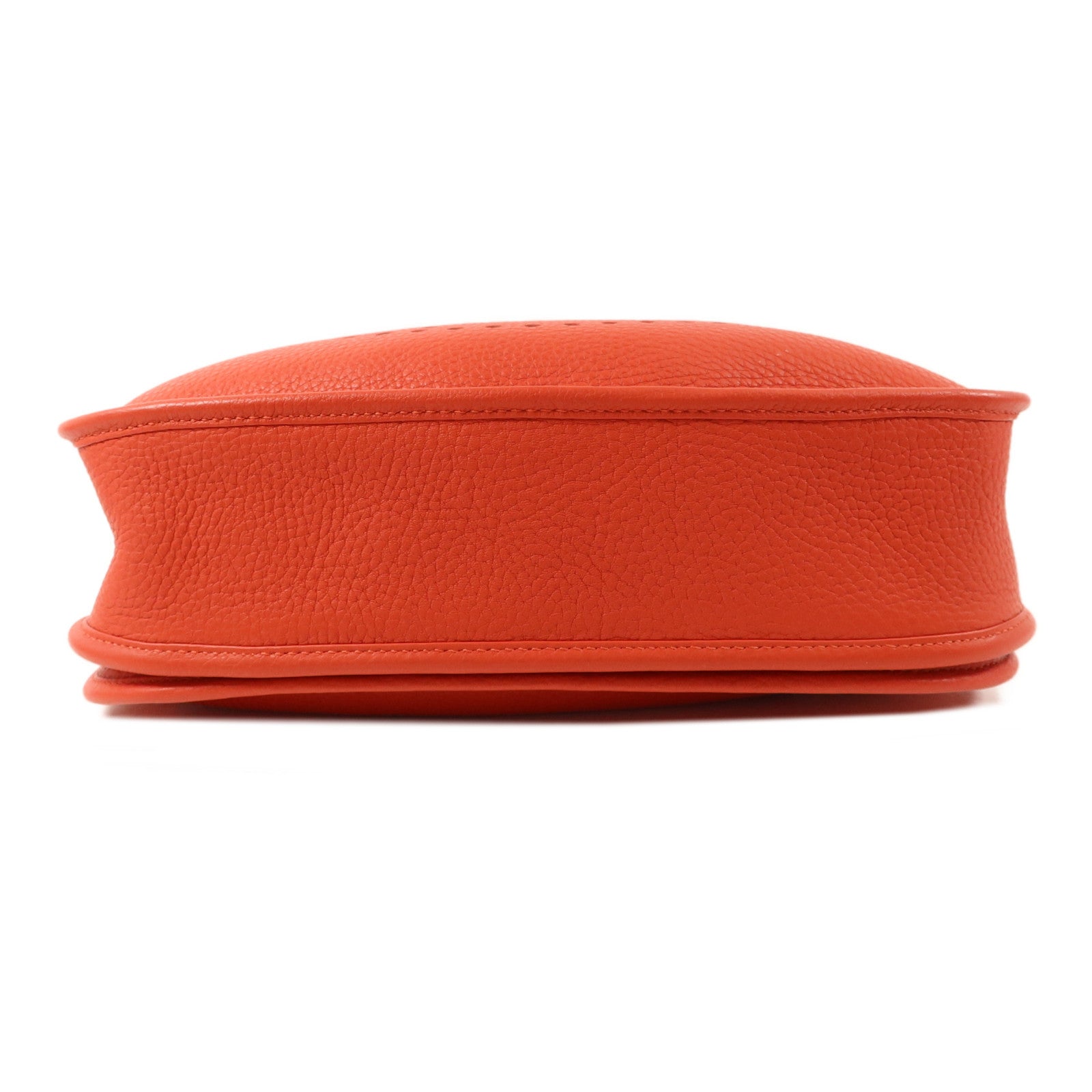 HERMES Clemence皮革Evelyne PM肩背袋Rouge Tomate