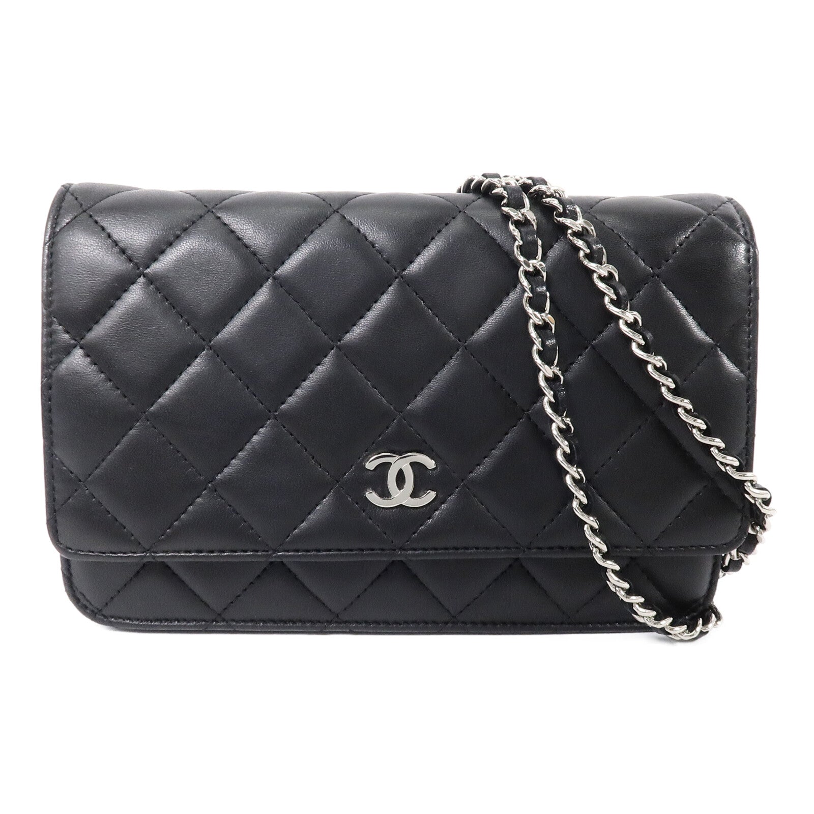 CHANEL 羊皮皮革WOC Wallet On Chain鏈帶肩背袋