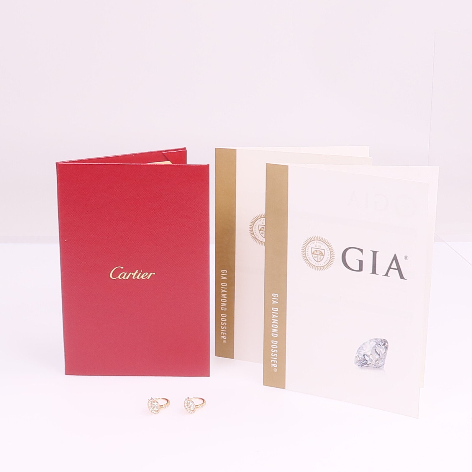 CARTIER 18K玫瑰金Diamond Earrings鑽石耳環