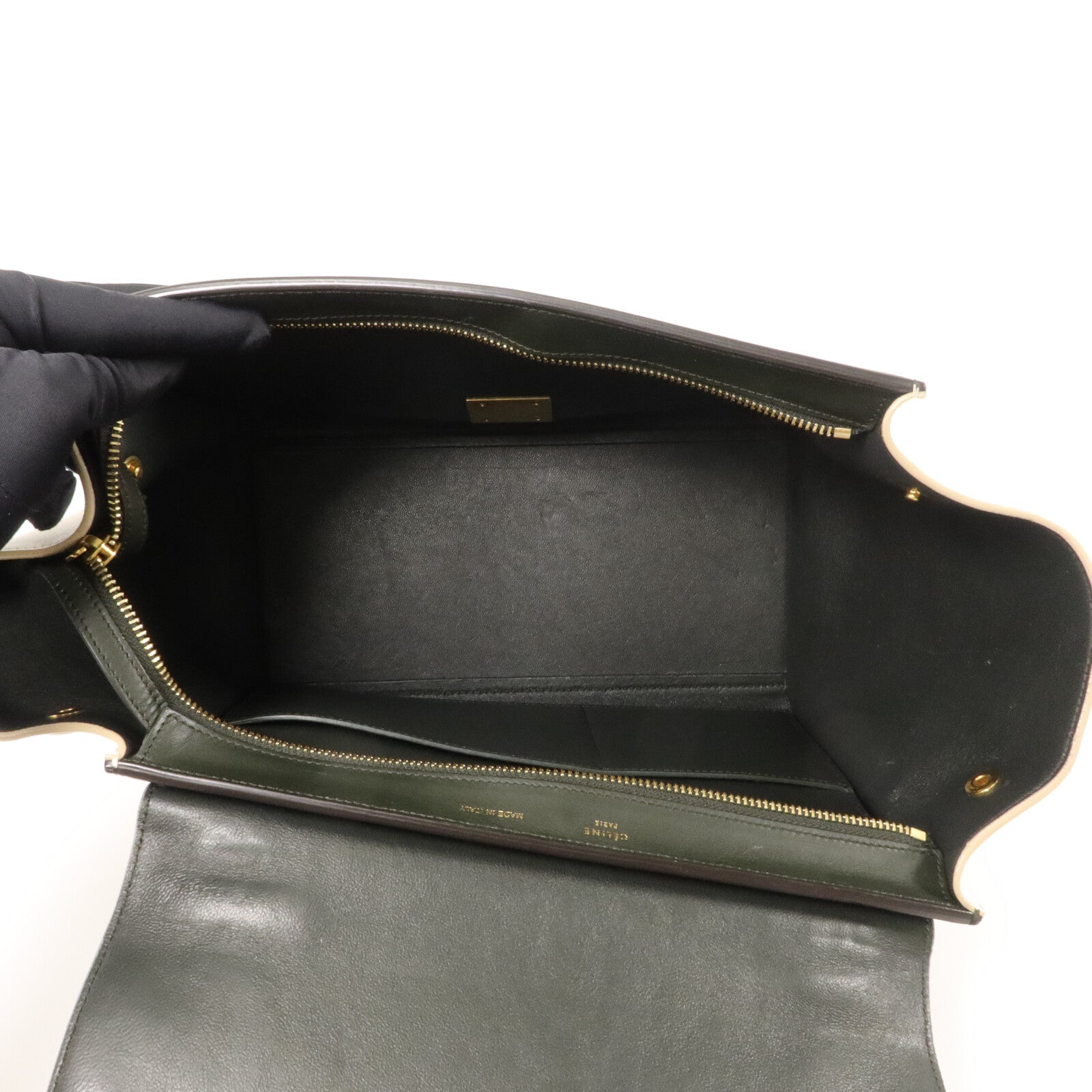 CELINE 牛皮皮革Trapeze Small手挽肩背兩用袋