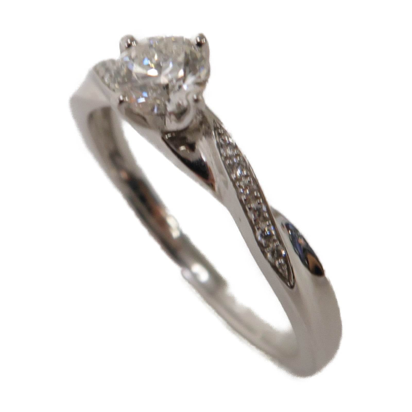 JEWELRY PT900鉑金Platinum Diamond Ring 0.35ct鑽石戒指US#5.75