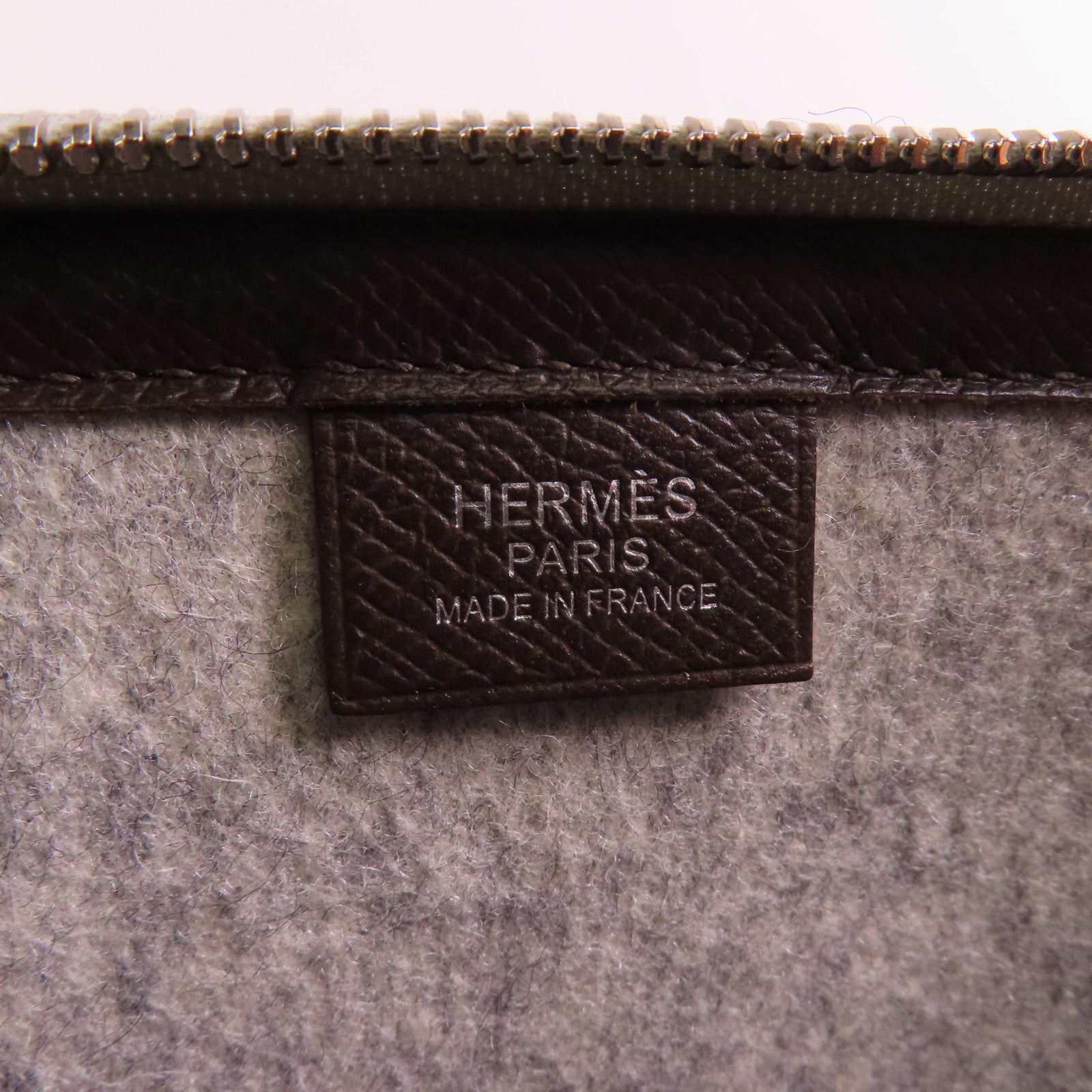 HERMES 羊毛/Epsom皮革TooDoo 37手拿包