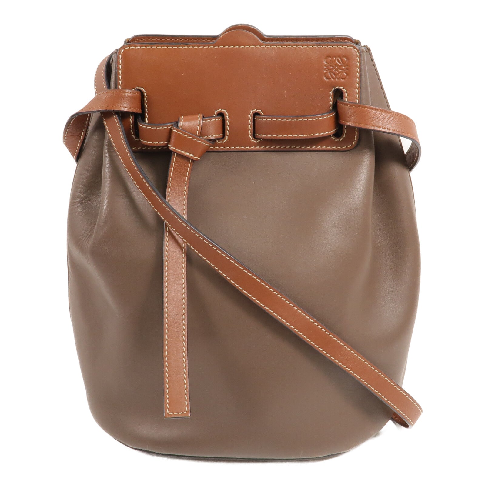 LOEWE 牛皮皮革Lazo Bucket肩背袋