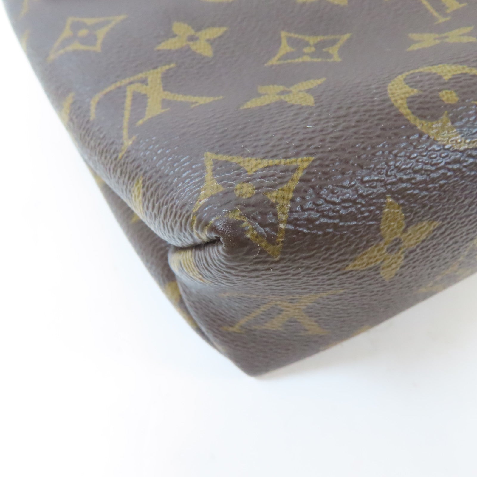 LOUIS VUITTON 【激減優惠】Monogram Saint Placide金扣鏈帶肩背袋啡色/黑色