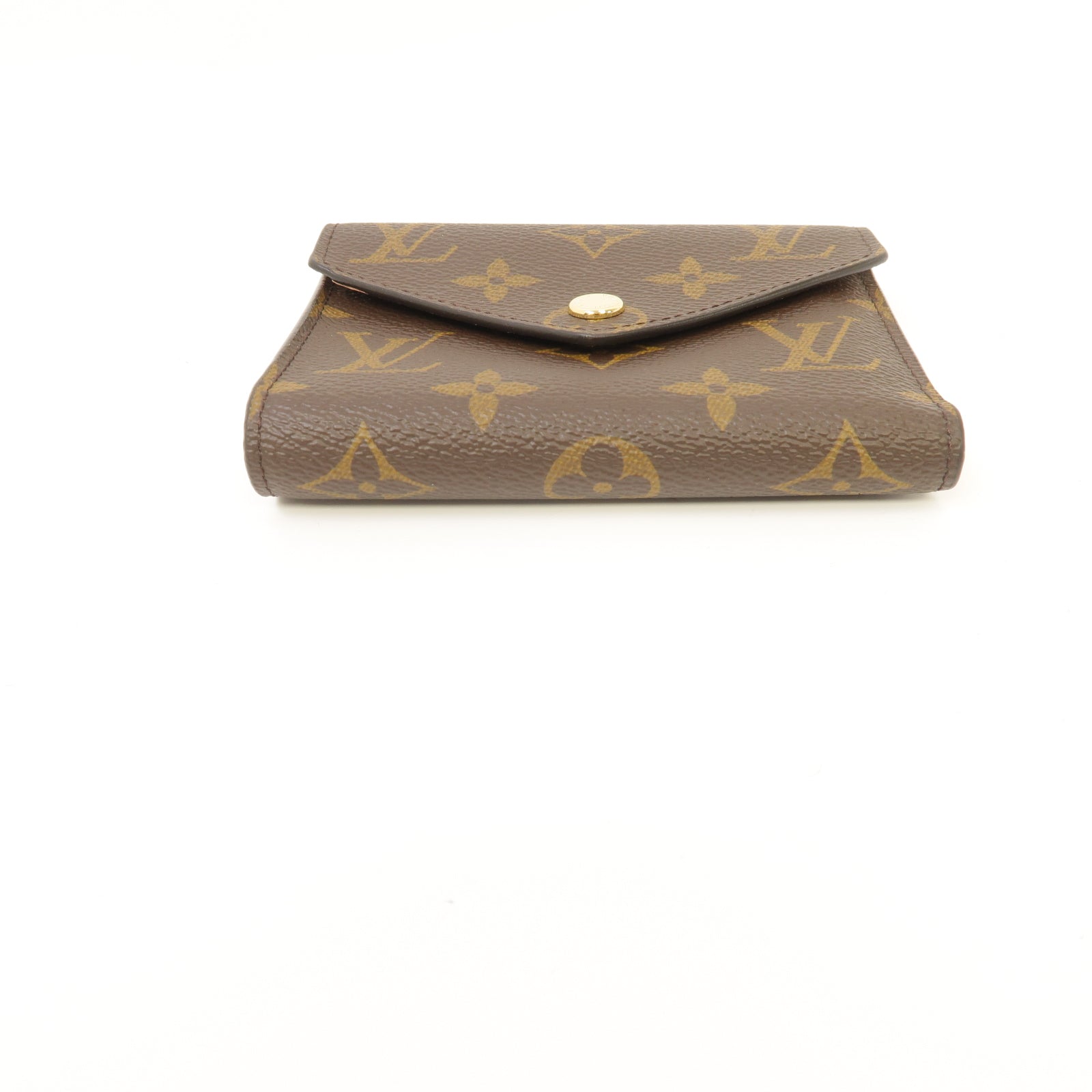 LOUIS VUITTON Monogram Victrine Wallet金扣錢包棕色