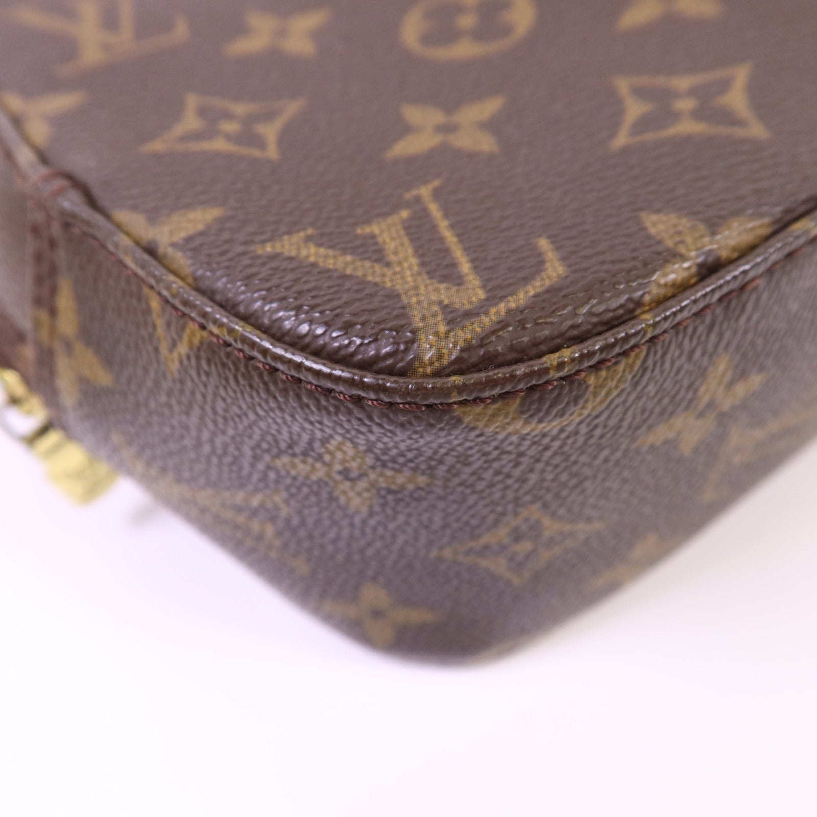 LOUIS VUITTON Monogram Spontini金扣手挽肩背兩用袋棕色