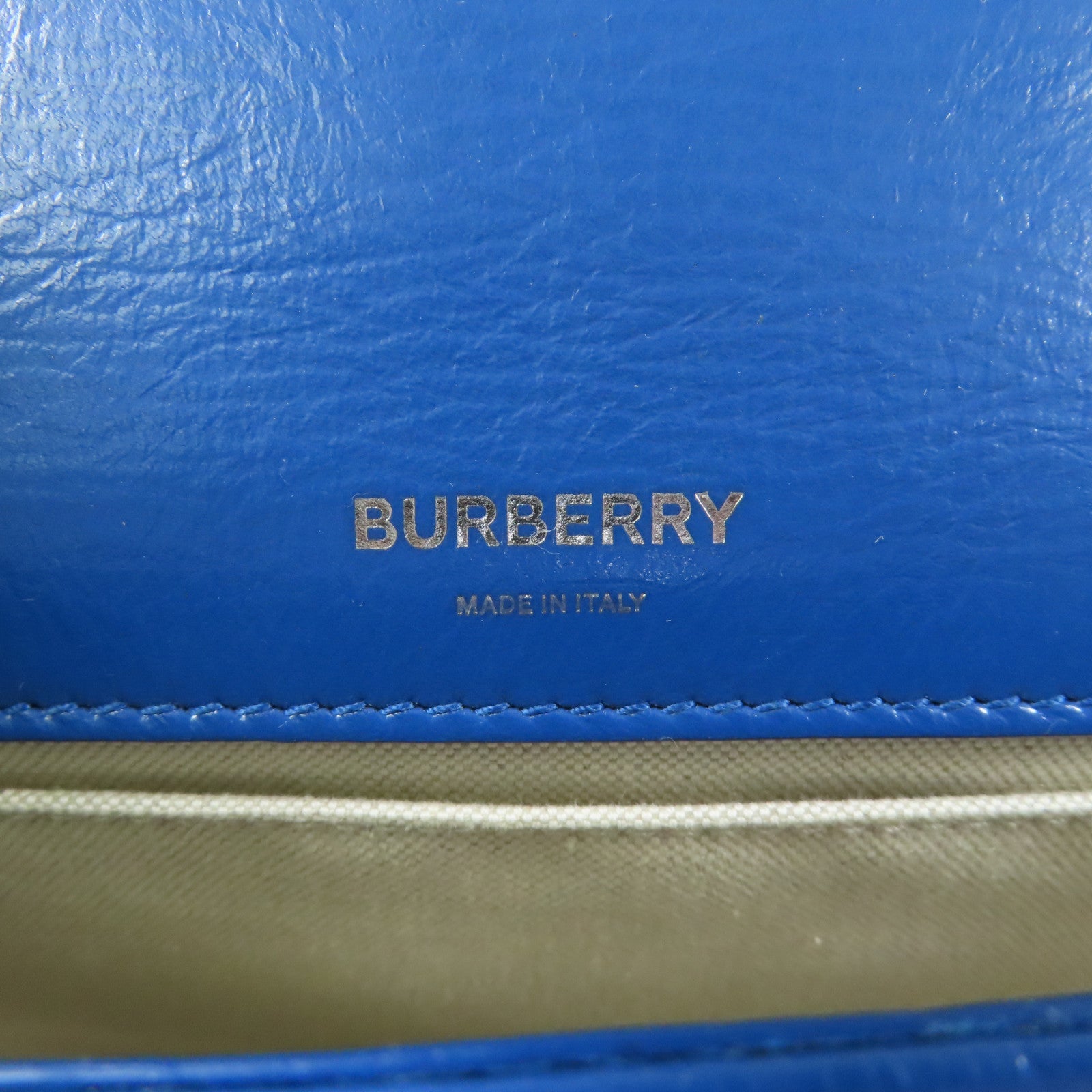 BURBERRY 牛皮皮革Chain Shoulder銀扣鏈帶肩背袋