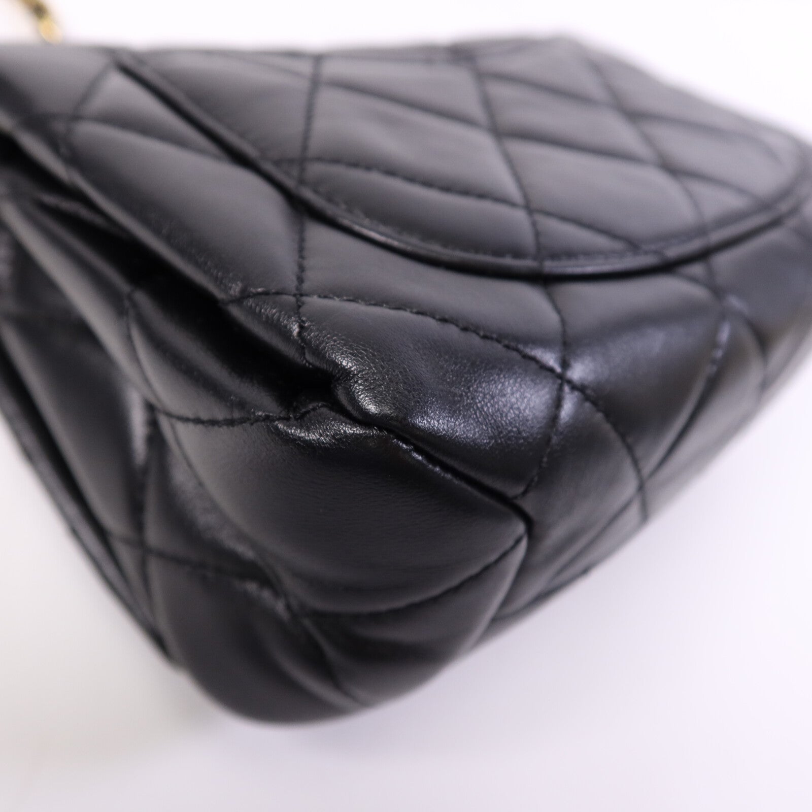 CHANEL 羊皮皮革Chain Shoulder Bag金扣鏈帶手挽肩背兩用袋