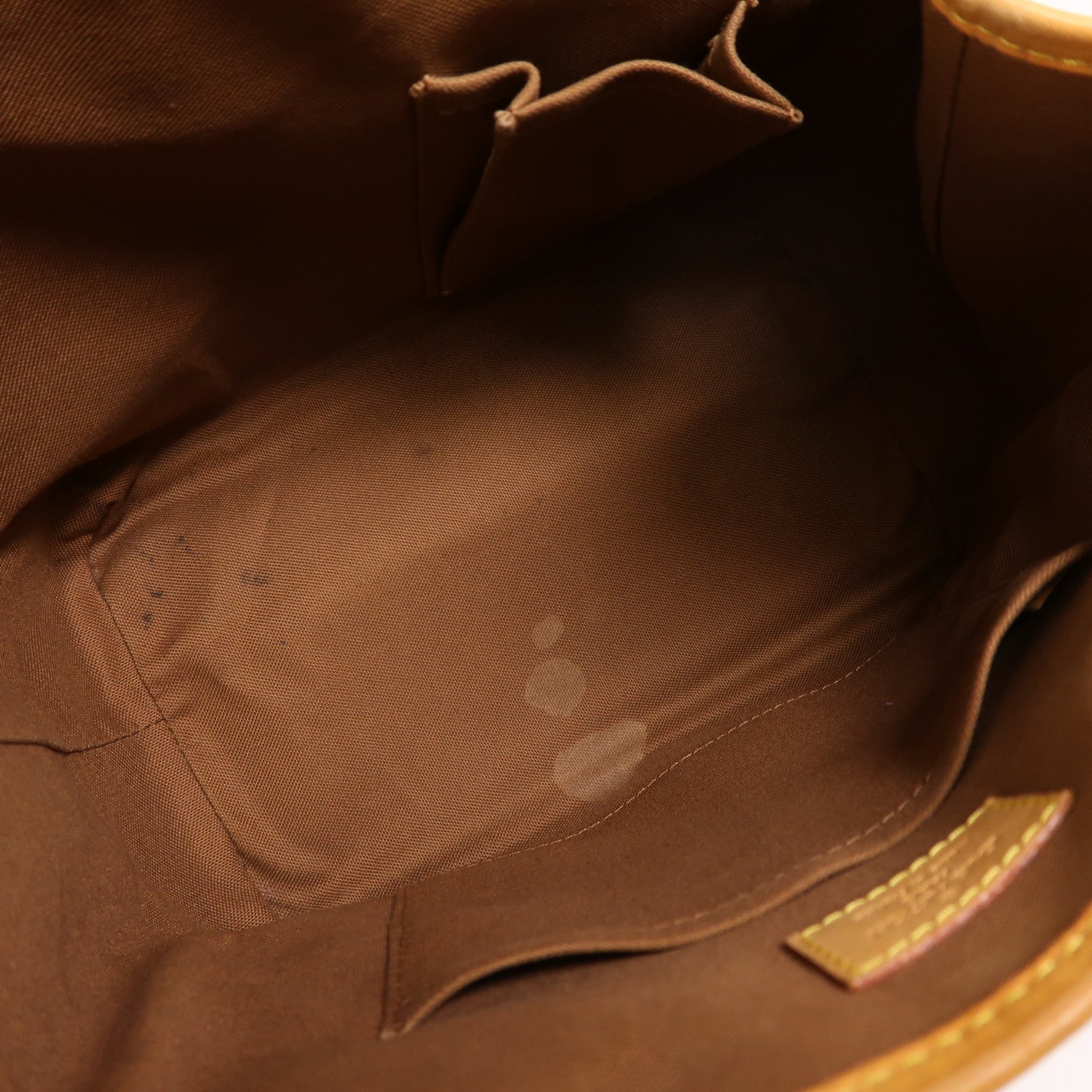 LOUIS VUITTON Monogram Batignolles金扣手挽袋棕色