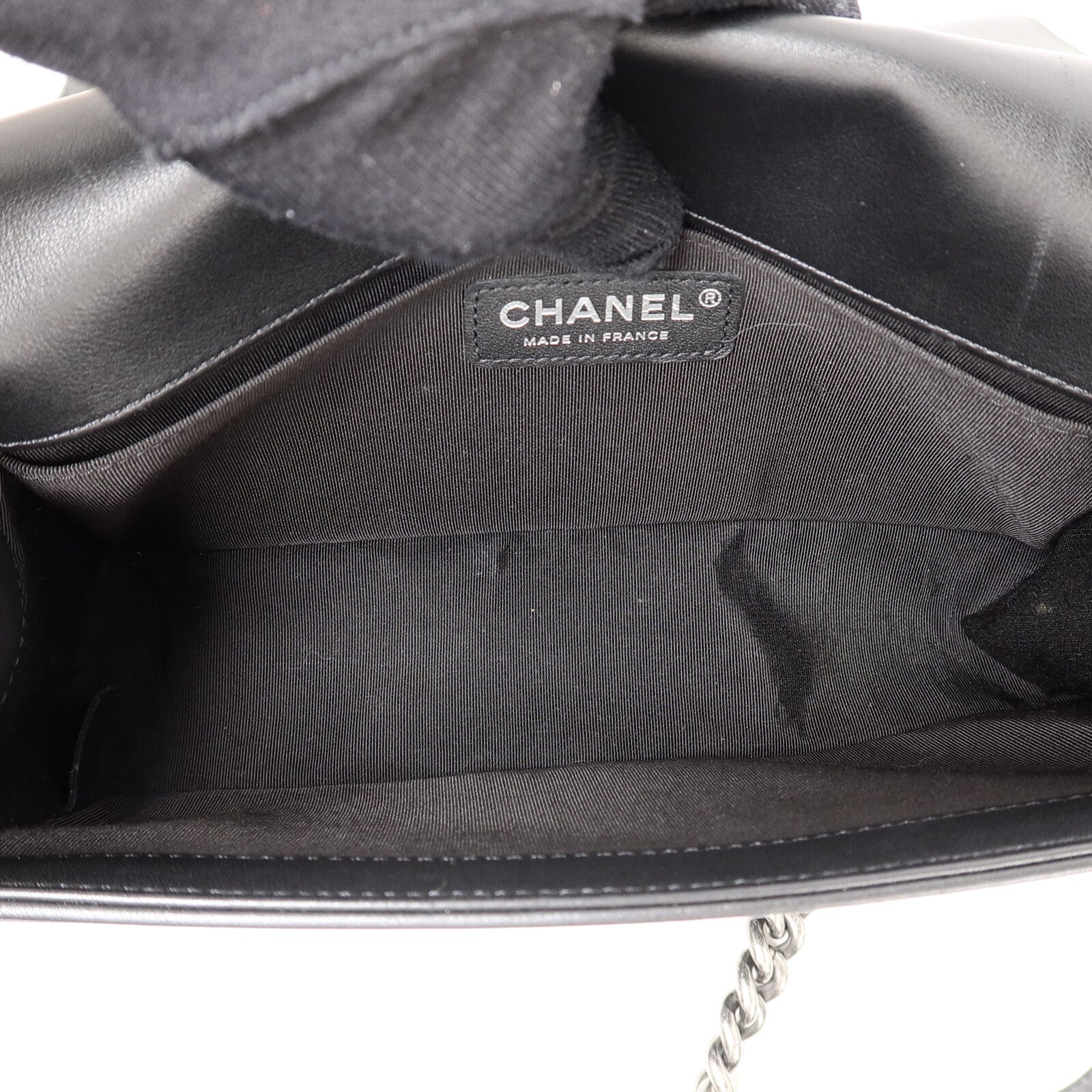 CHANEL 羊皮皮革Boy 25鏈帶肩背袋