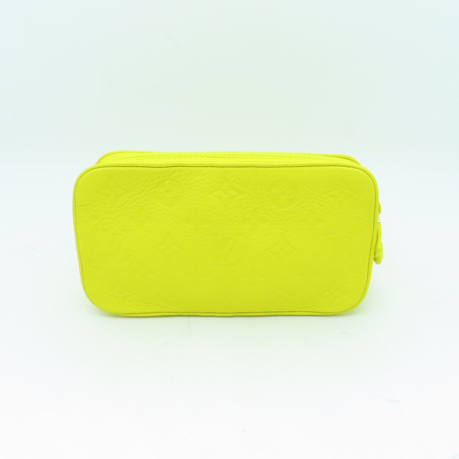 LOUIS VUITTON 【清倉大減價】Monogram Empreinte Pochette Volga Clutch銀扣手拿包黃色