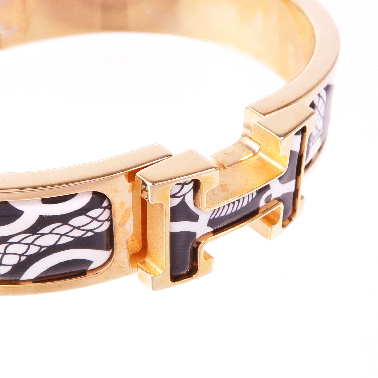 HERMES 金屬/琺瑯Clic-H Bracelet手鐲