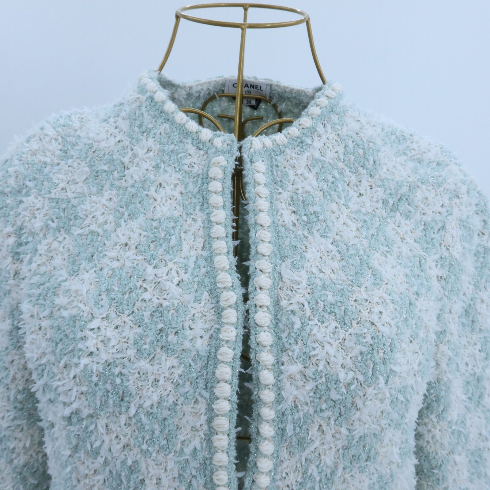 CHANEL Cotton/Polyamide Collarless Jacket外套