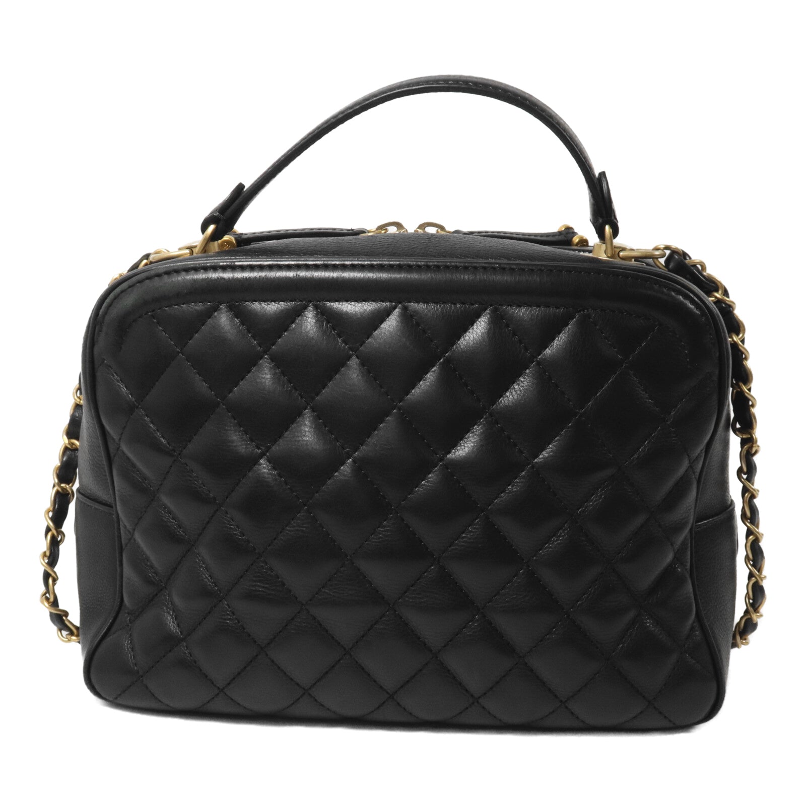 CHANEL 牛皮皮革Shoulder Bag With Handle鏈帶手挽肩背兩用袋