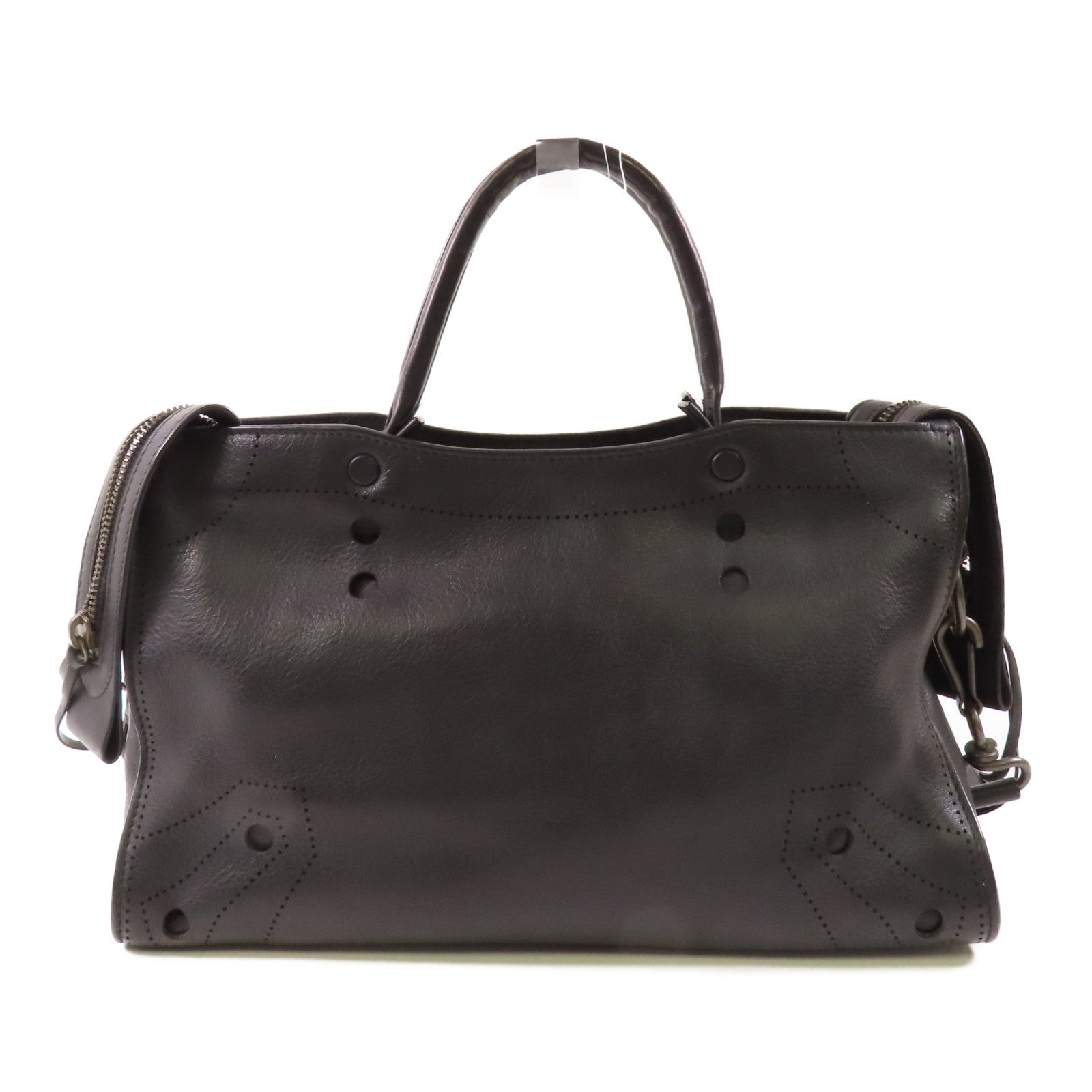 BALENCIAGA 牛皮皮革Blackout City手挽肩背兩用袋