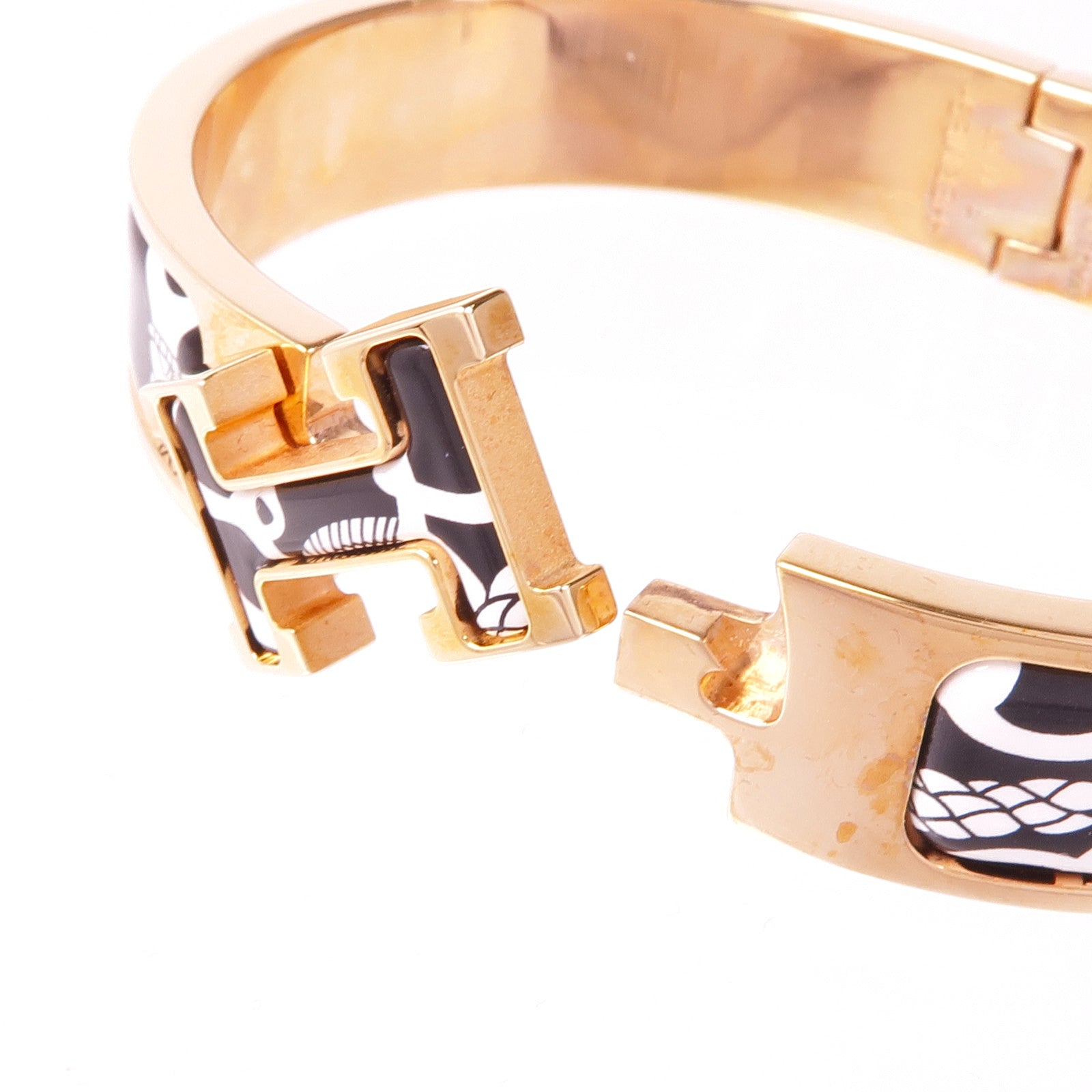 HERMES 金屬/琺瑯Clic-H Bracelet手鐲