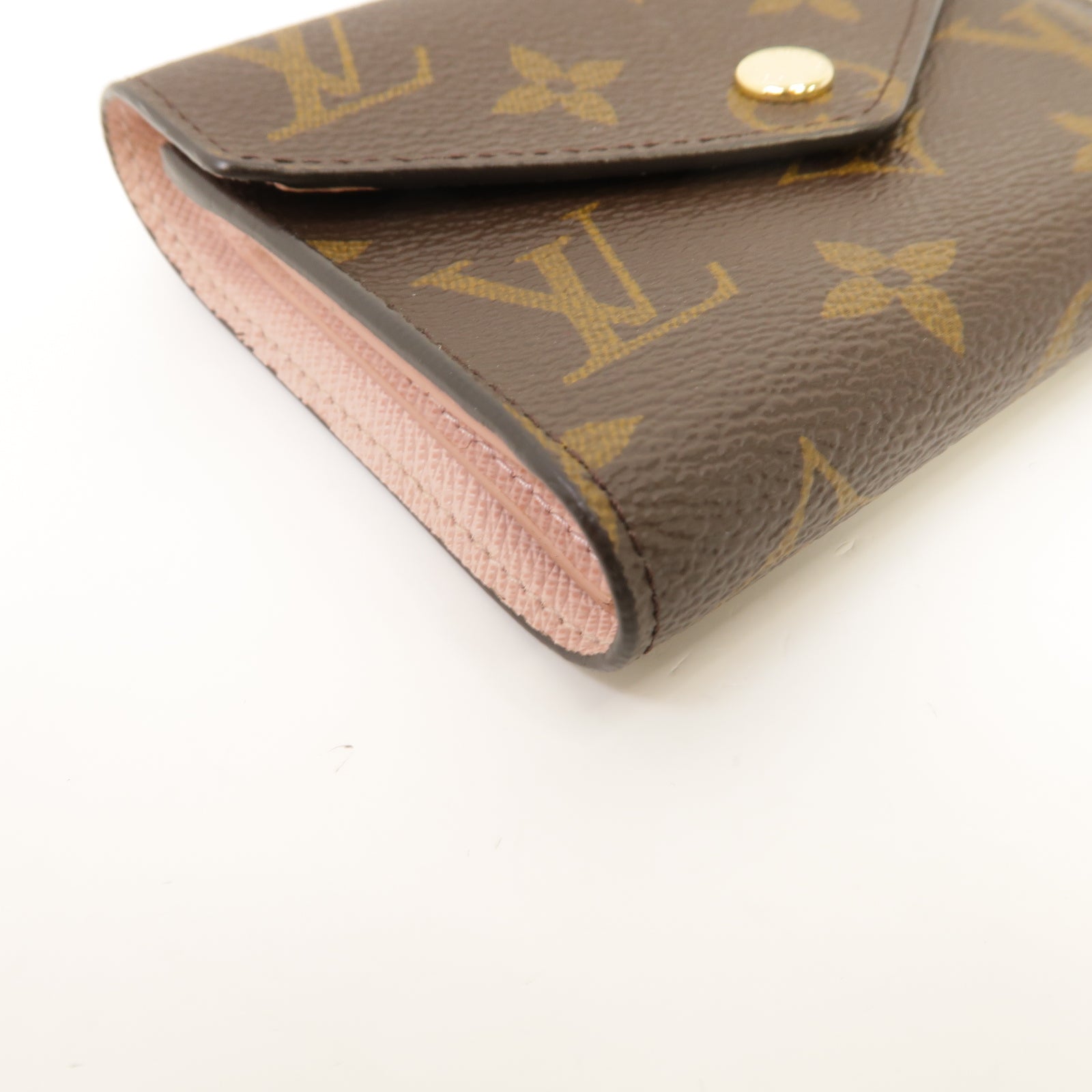 LOUIS VUITTON Monogram Victrine Wallet金扣錢包棕色