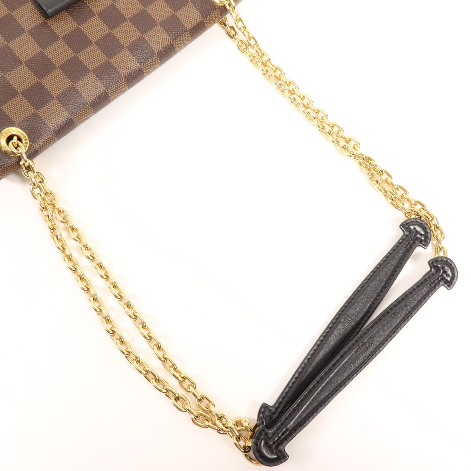 LOUIS VUITTON Damier Vavin PM金扣鏈帶肩背袋