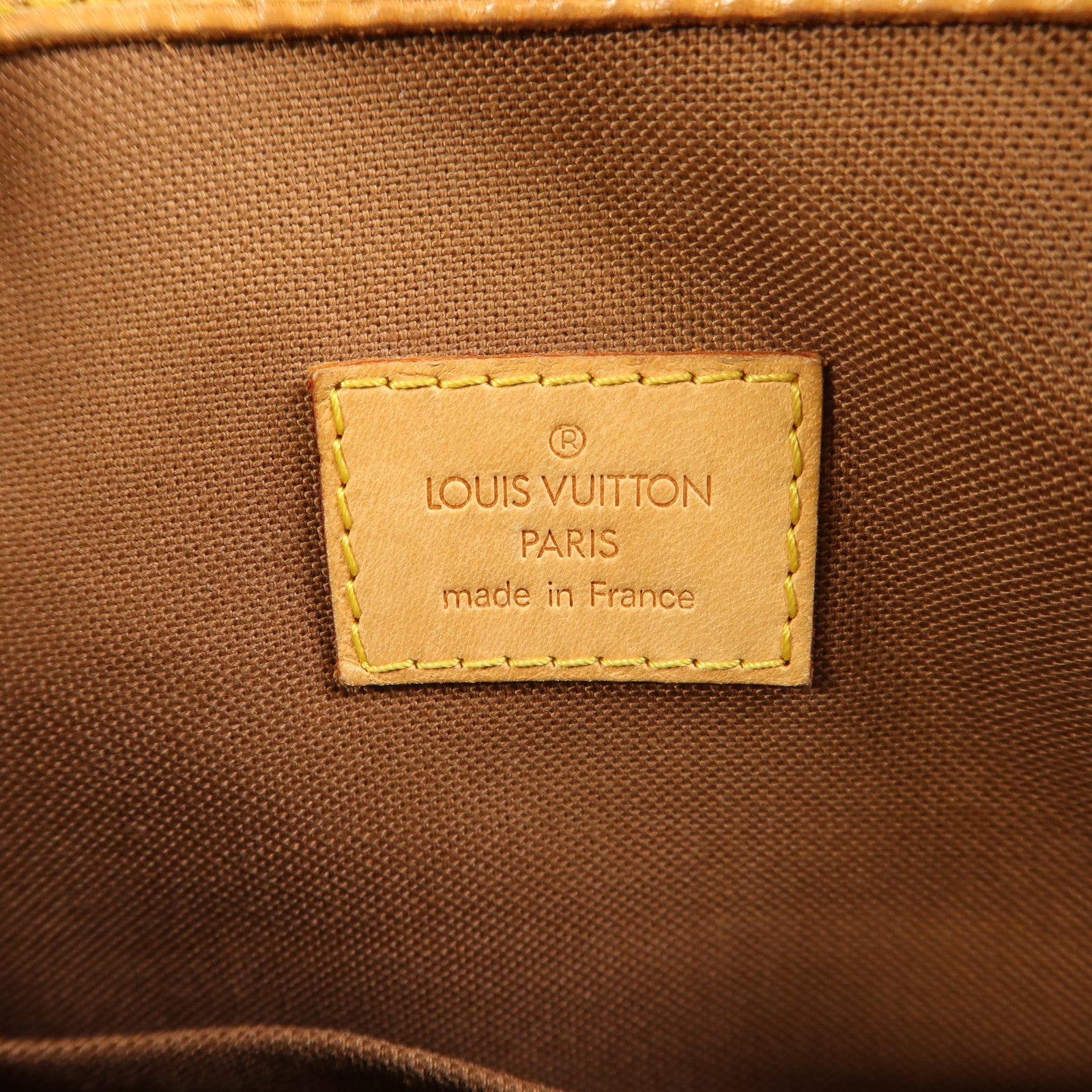 LOUIS VUITTON Monogram Batignolles金扣手挽袋棕色