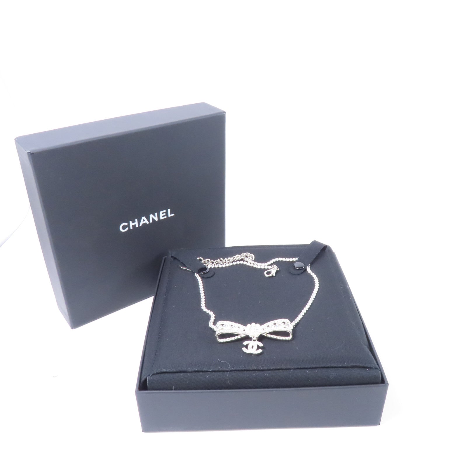 CHANEL 金屬Necklace項鍊銀色