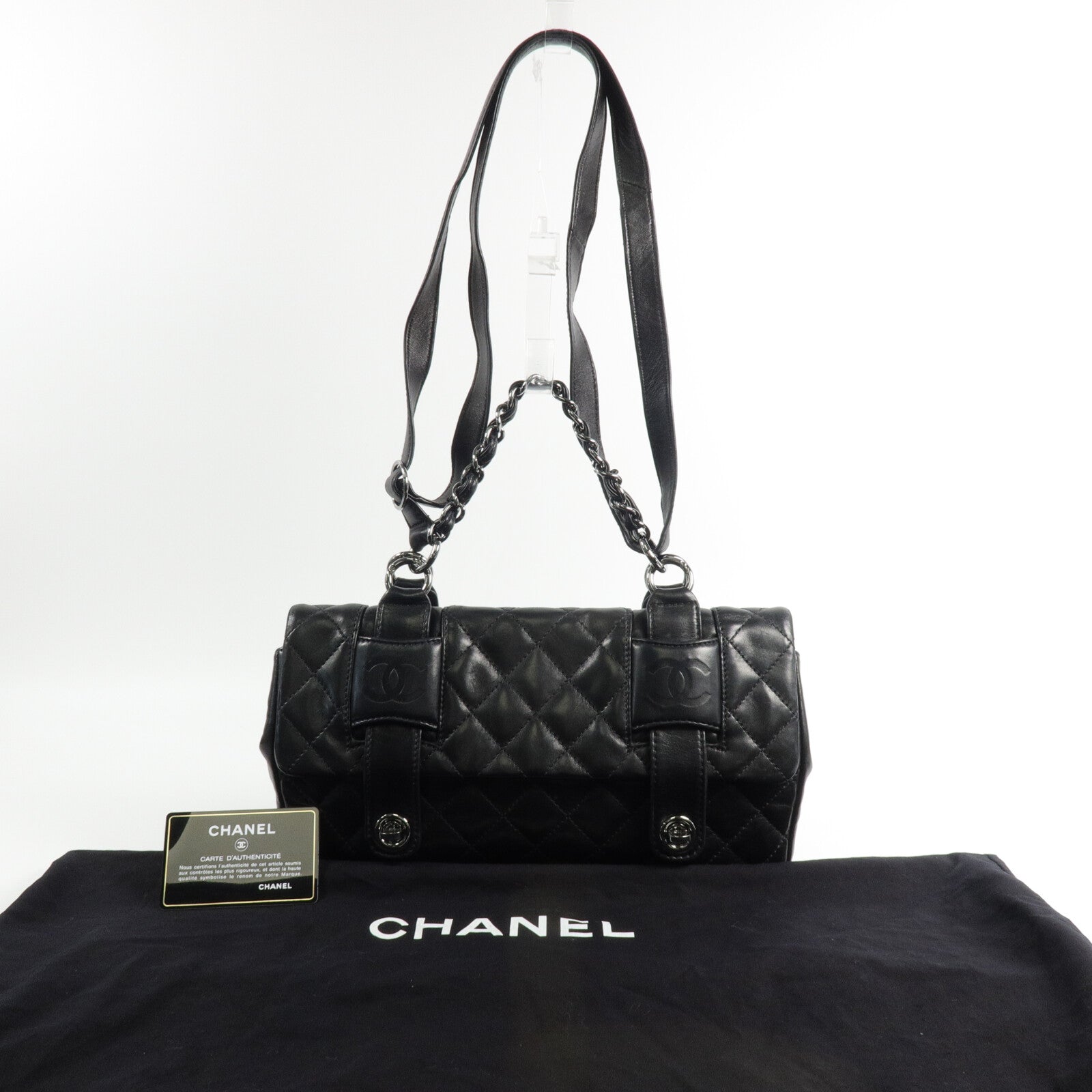 CHANEL 羊皮皮革Vintage 2 Way Shoulder手挽肩背兩用袋